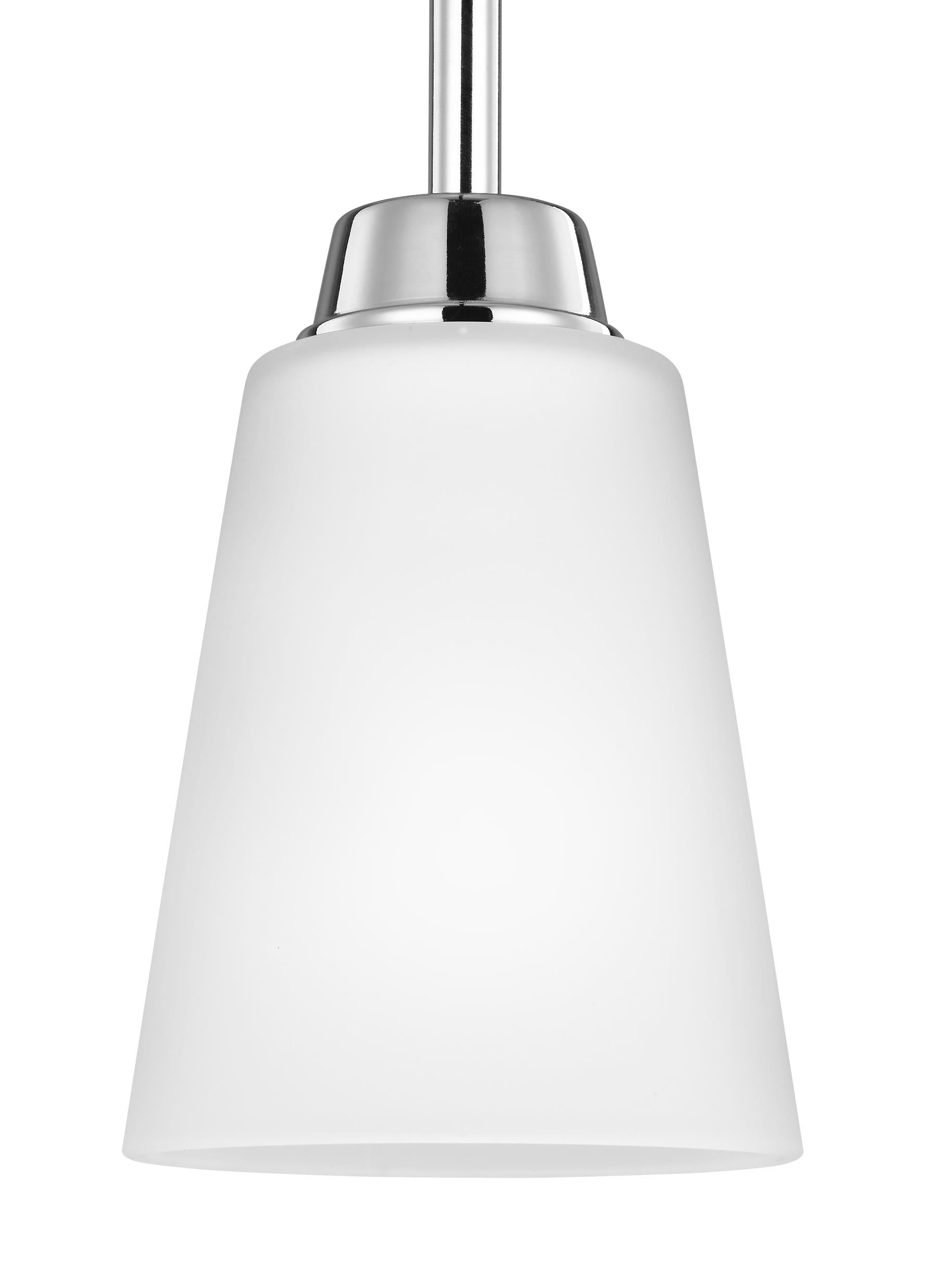 Generation Lighting Kerrville Chrome Transitional Etched Glass Cone ...