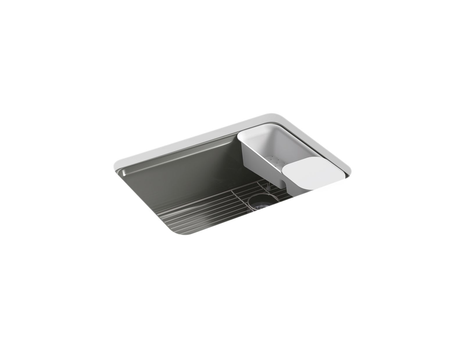 KOHLER Riverby 27-Inch Undermount Single-Bowl Workstation Kitchen Sink
