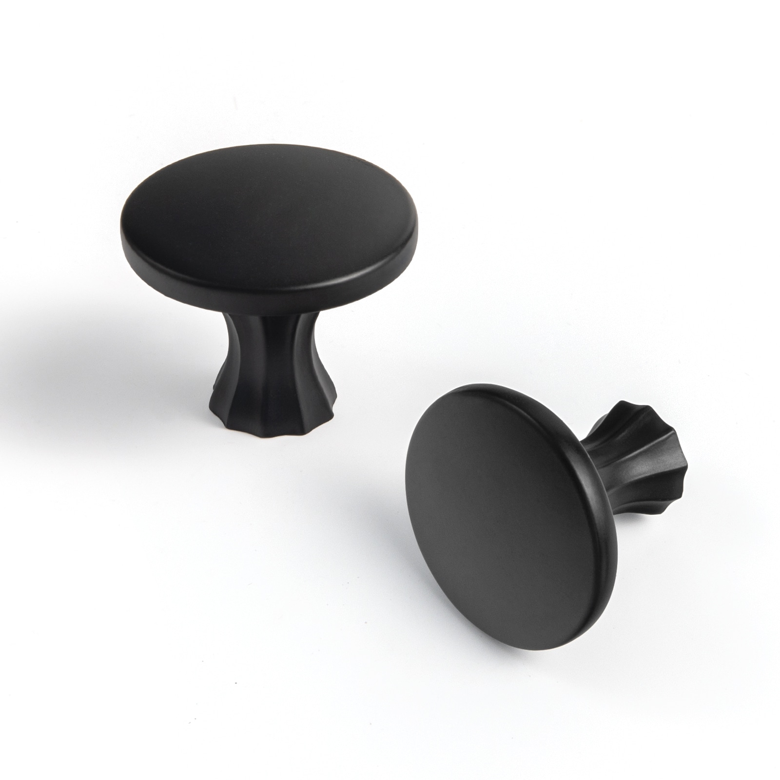 Miaokesen 2202B-DK 1-2/5-in Matte Black Novelty Modern Cabinet Knob 6 -Pack