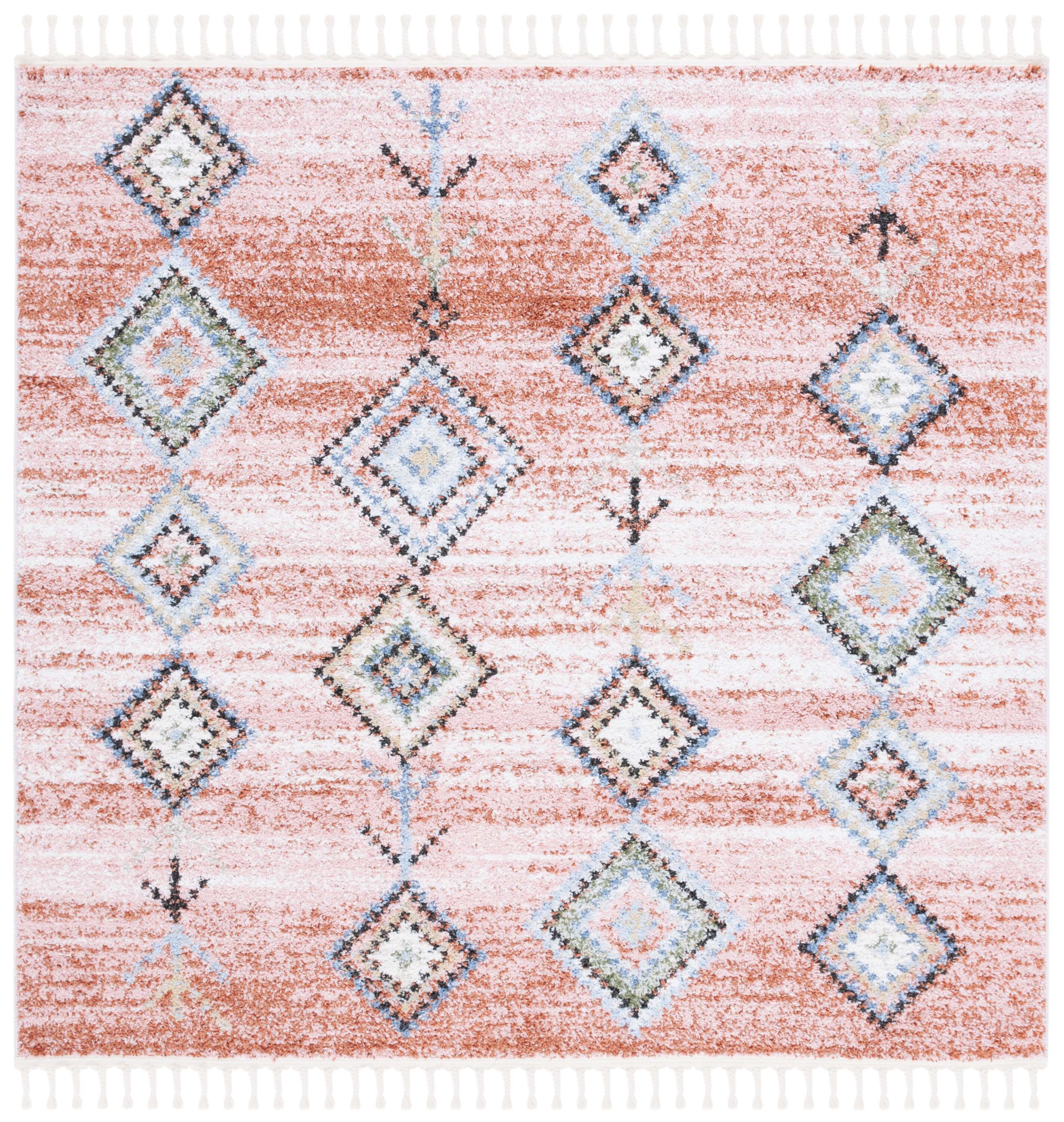 Chapel 402U Pink/Turquoise 7 X 7 Area Rug