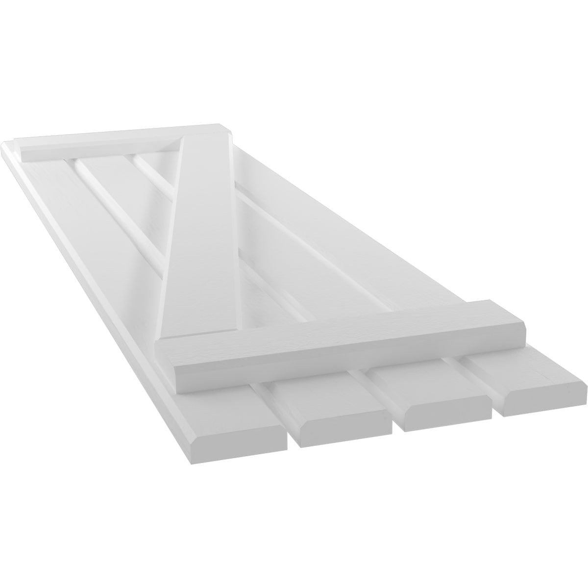 Ekena Millwork ARW102SB415X36WHH Exterior-Shutters - View #7