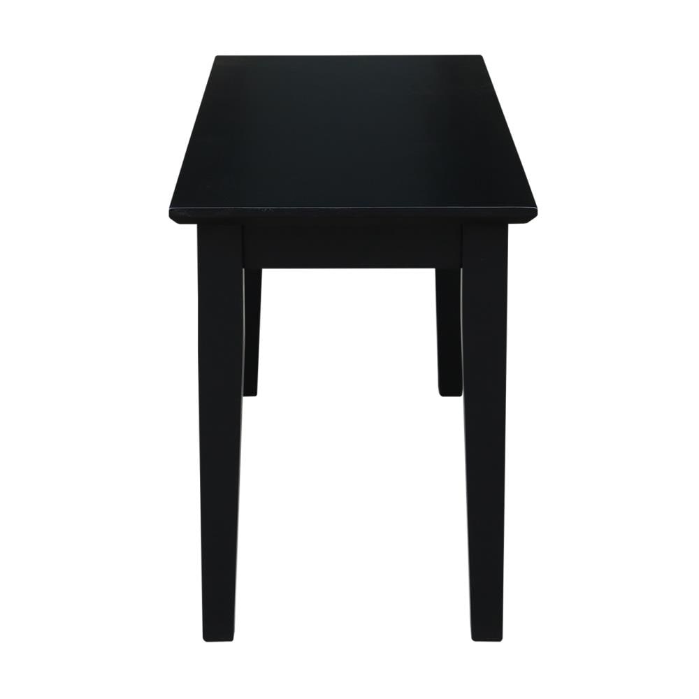 39" Black Solid Wood Shaker Style Bench