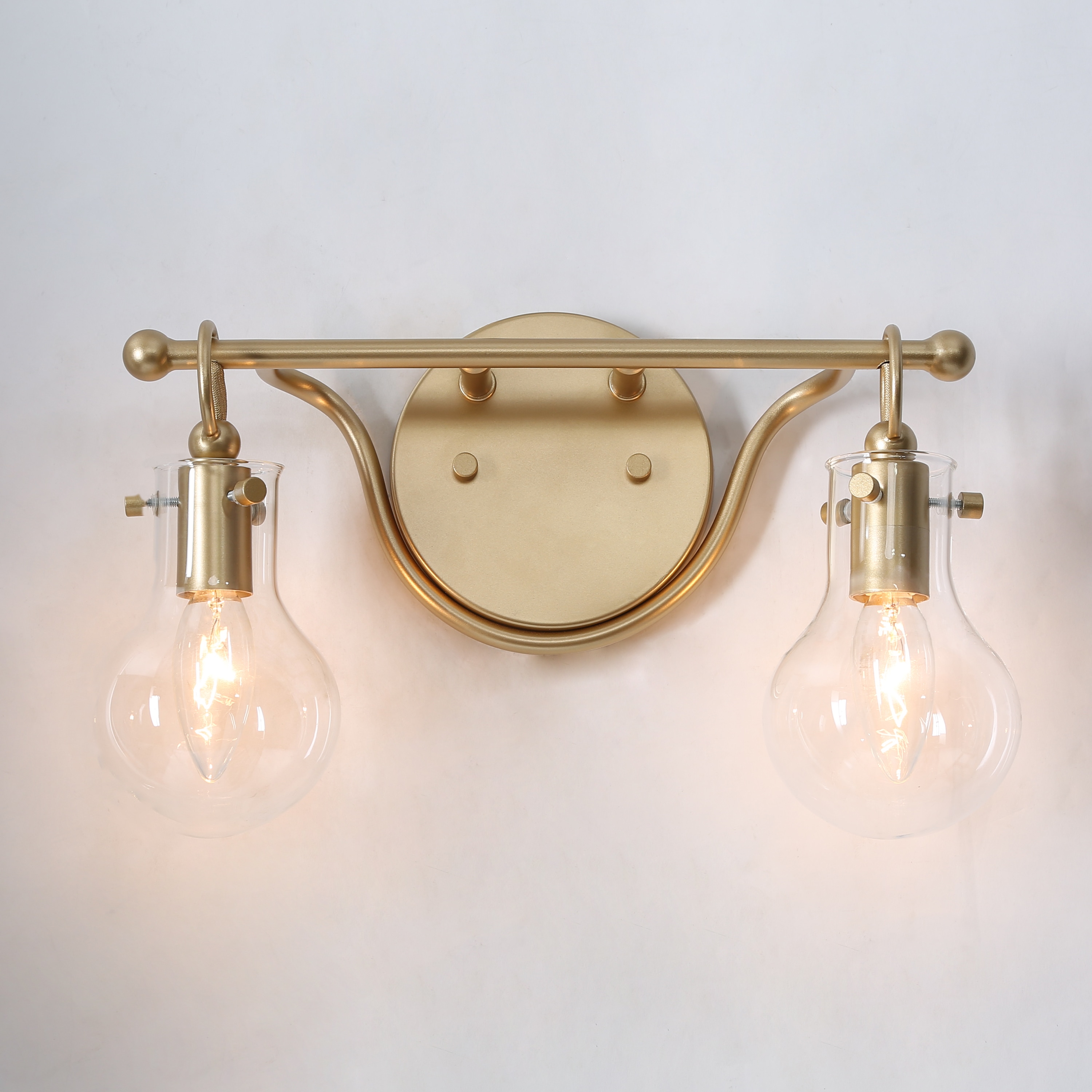 LNC FUFU32LWS4339U7 Pursuit 14-in 2 -Light Matte Gold Modern/contemporary Vanity light bar