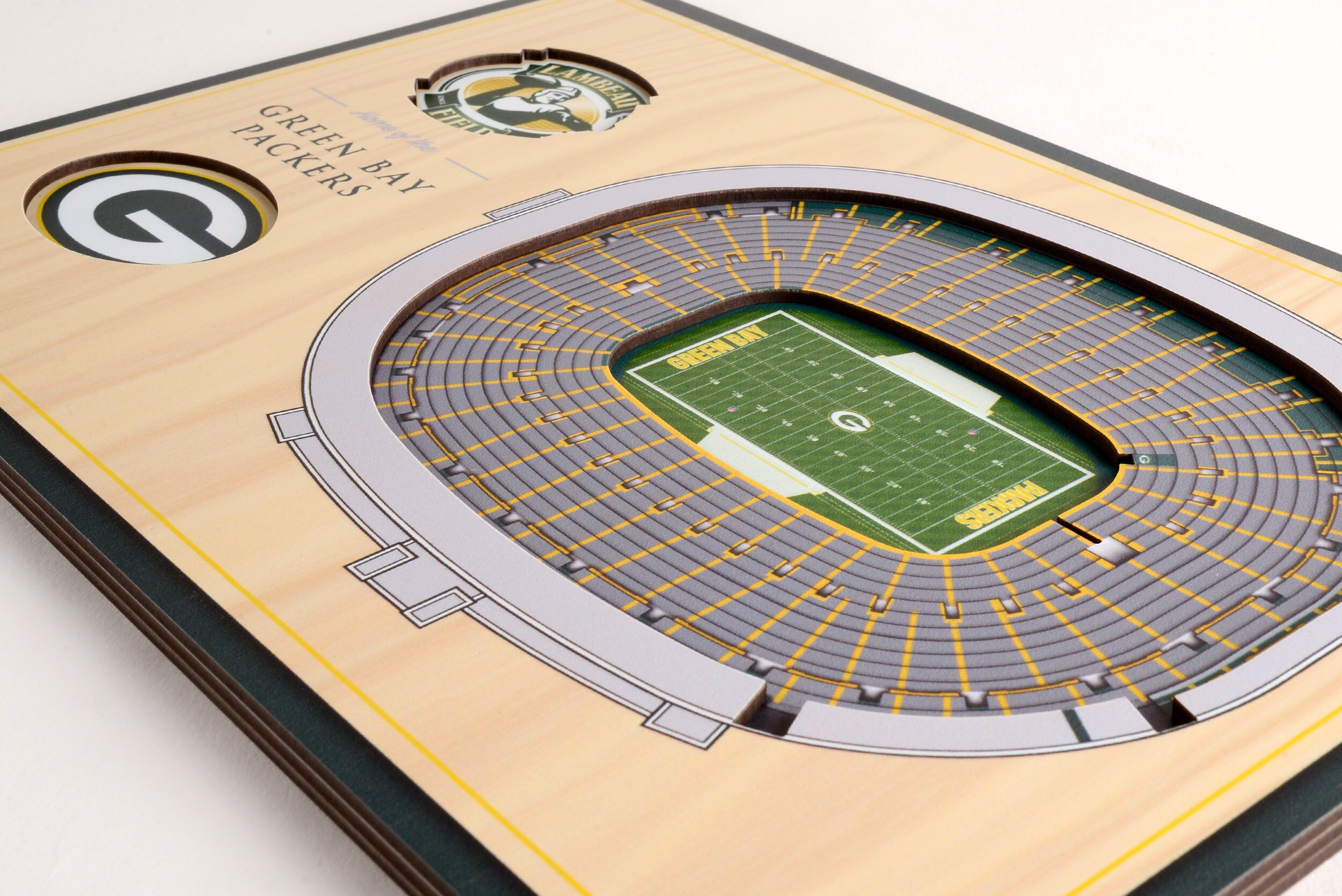 Fan Design Green Bay Packers Stadium 3D View Area Rug