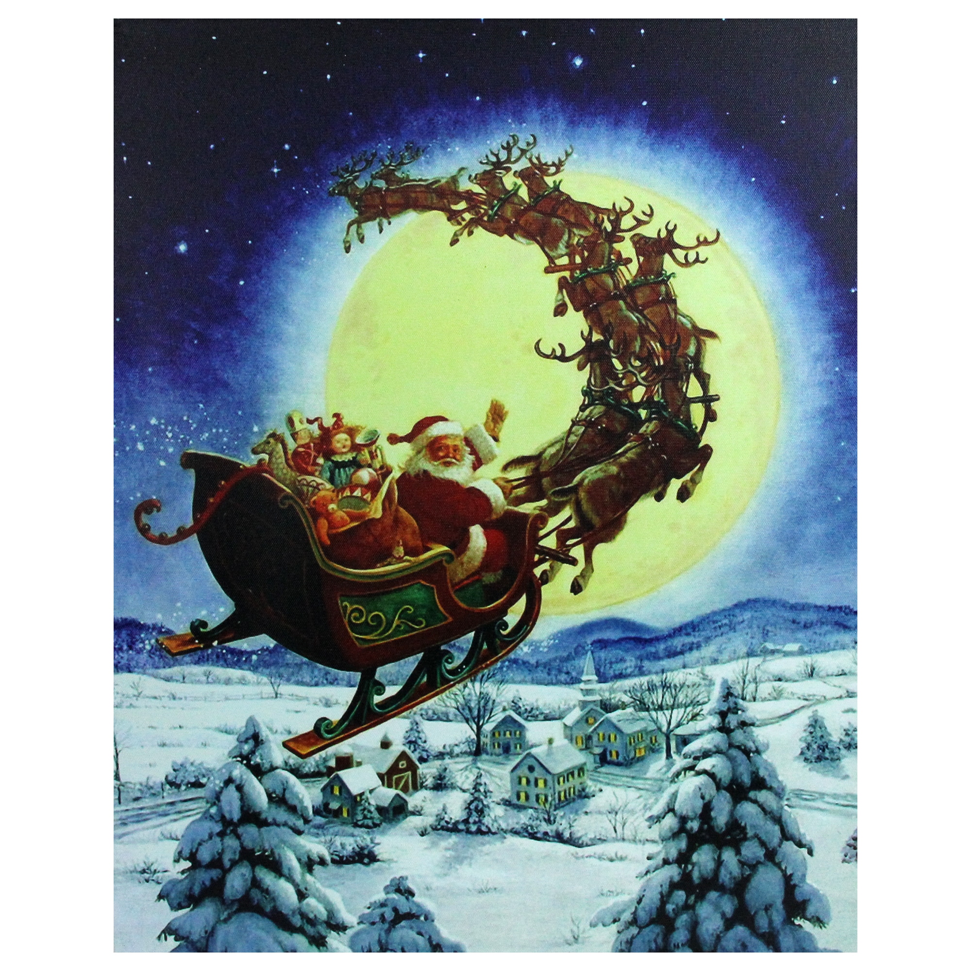 Northlight 32915373 19.75-in Lighted Santa Battery-operated Christmas Decor