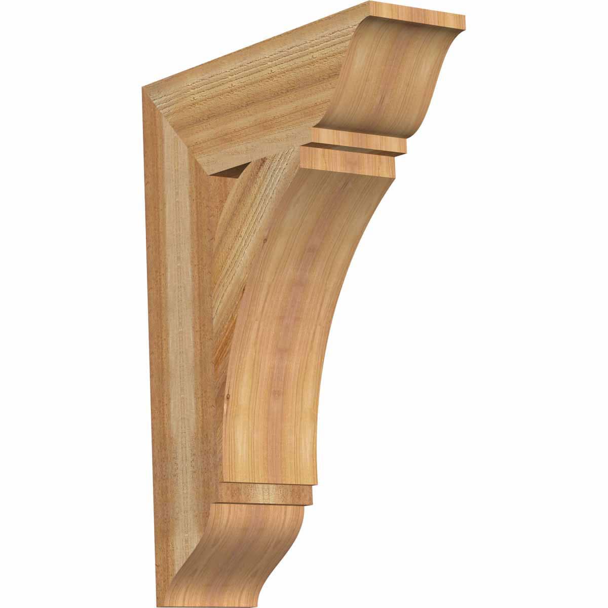 Ekena Millwork BKT06X20X28THR01RWR Thorton traditional rough sawn 6-in x 20-in x 28-in Western red cedar Brown Wood Standard bracket