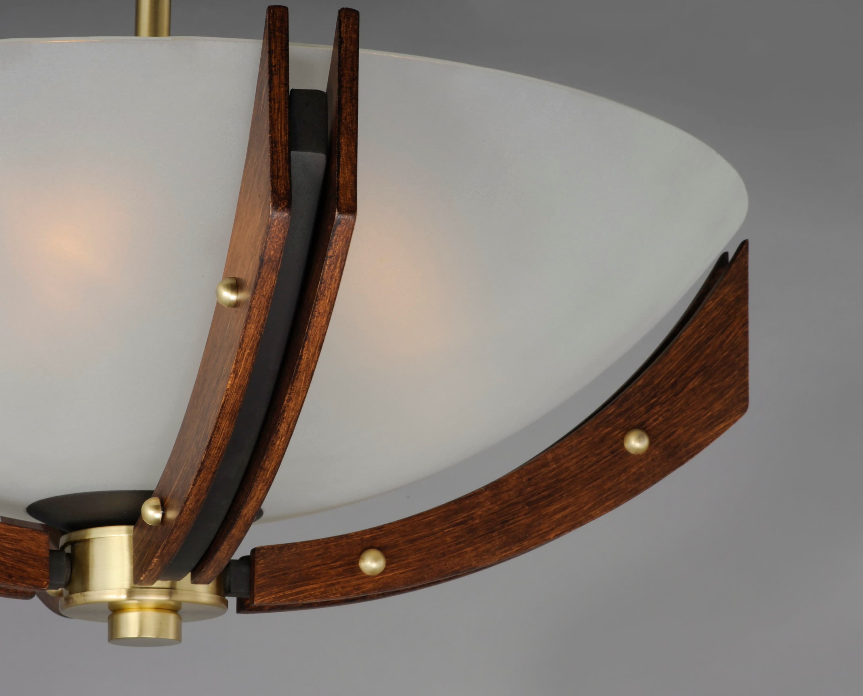Elegant Merge 21.75" Polished Nickel Semi-Flush Pendant with Glass Accents