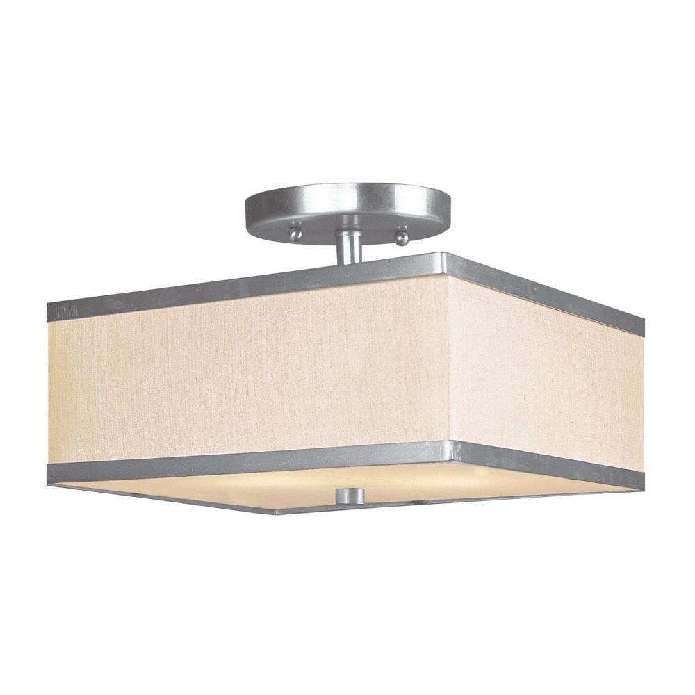 Livex Lighting 6347-91 Park Ridge 1-Light Brushed Nickel Semi mount light
