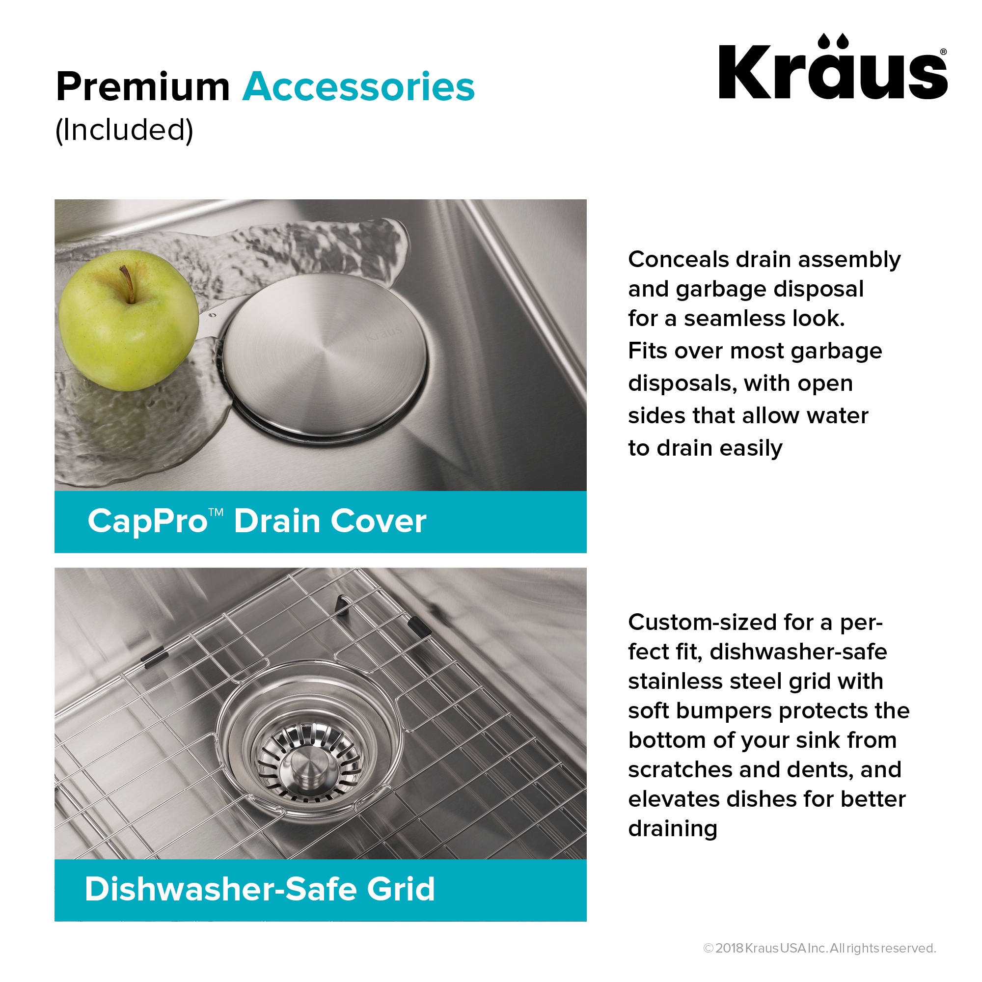 Kraus USA, Accessories, Bottom Grids