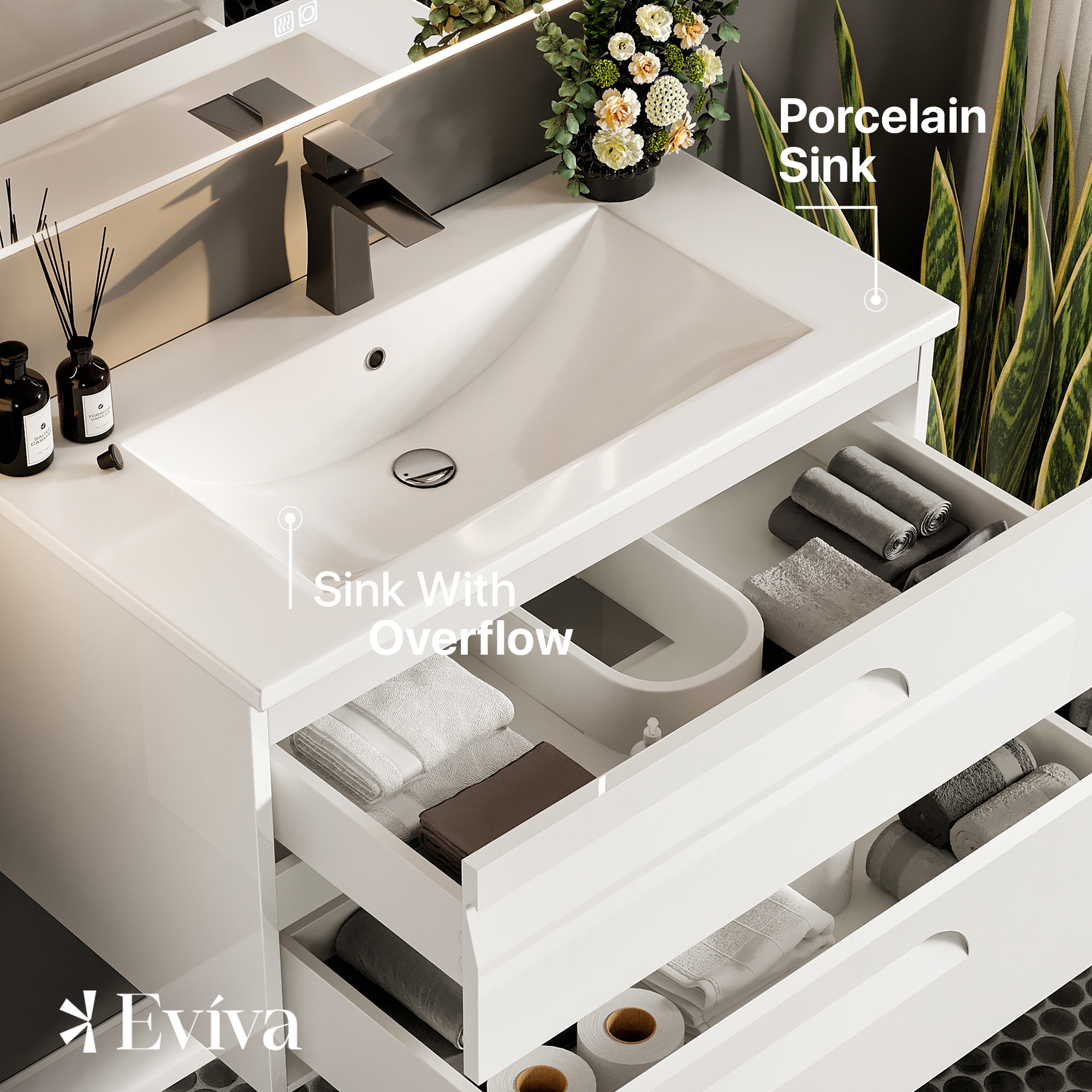 Eviva EVVN23-39WH-WM Bath-Vanity-Combo - View #4
