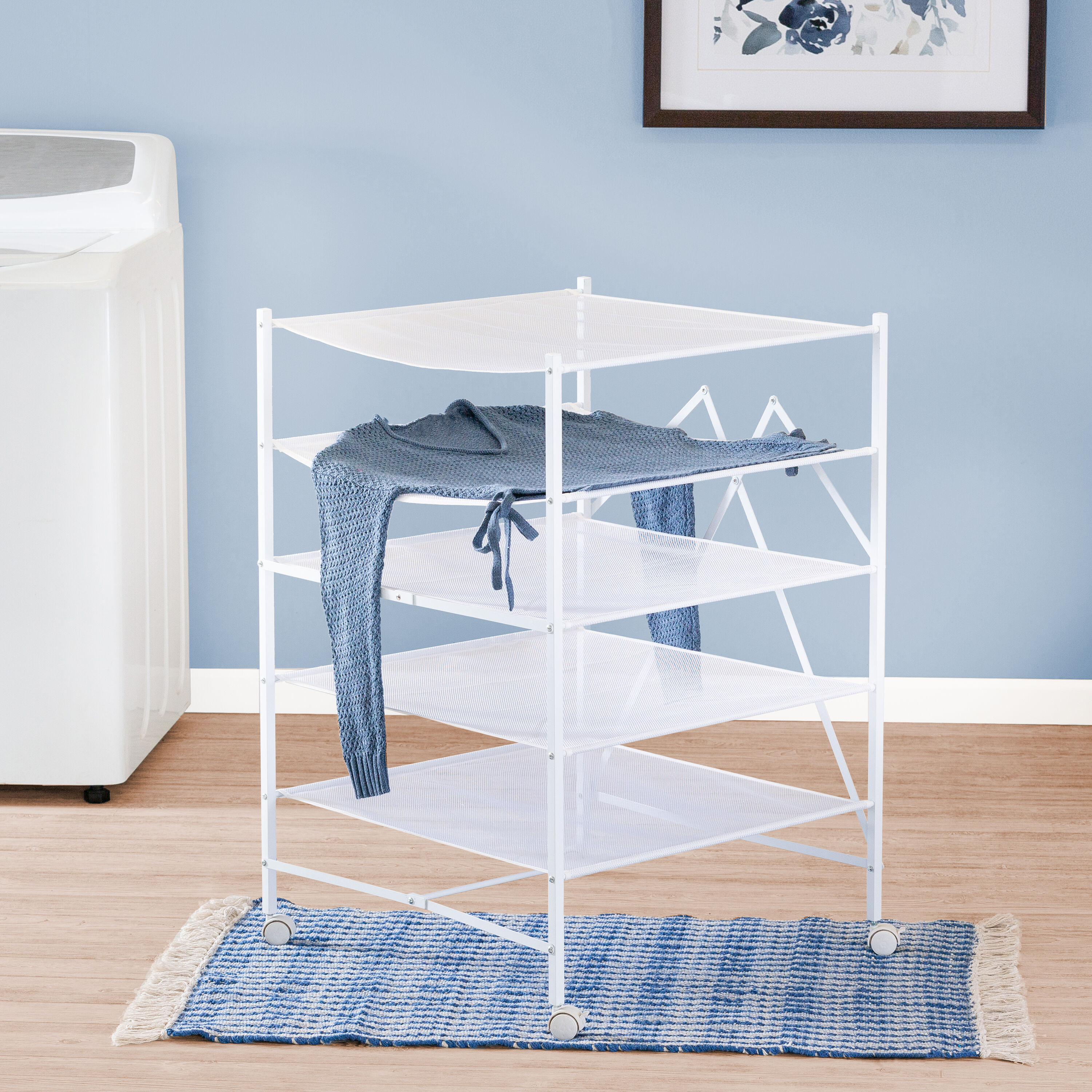 Honey-Can-Do 1-Tier 18.5-in Metal Drying Rack in the Clotheslines
