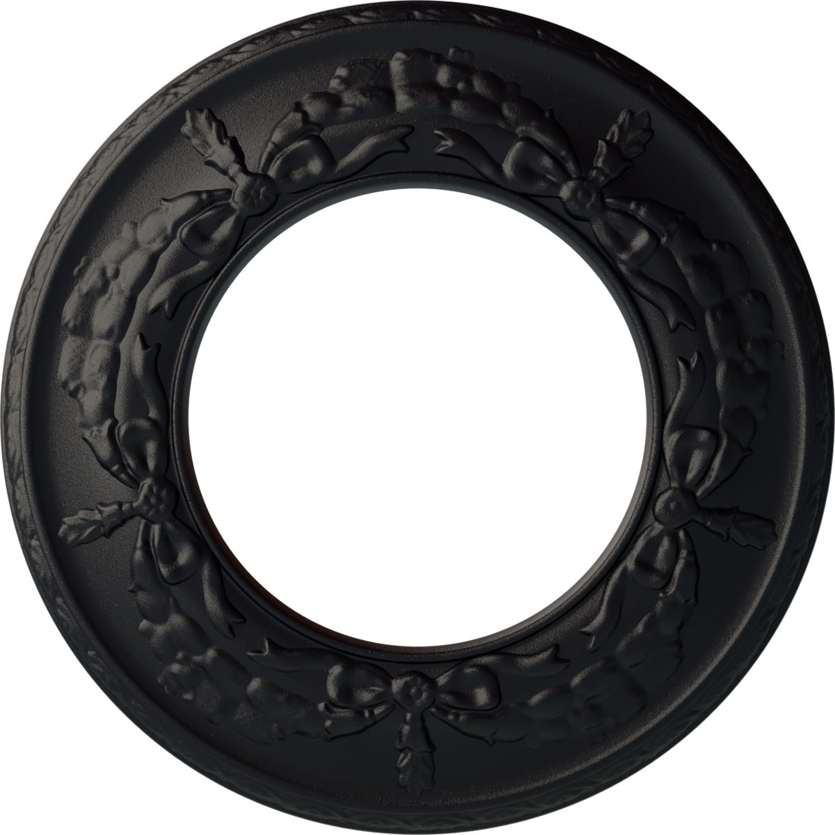 Ekena Millwork CM13SASGS Salem 13.25-in W x 13.25-in L Painted Steel Gray Polyurethane Whole Ceiling Medallion
