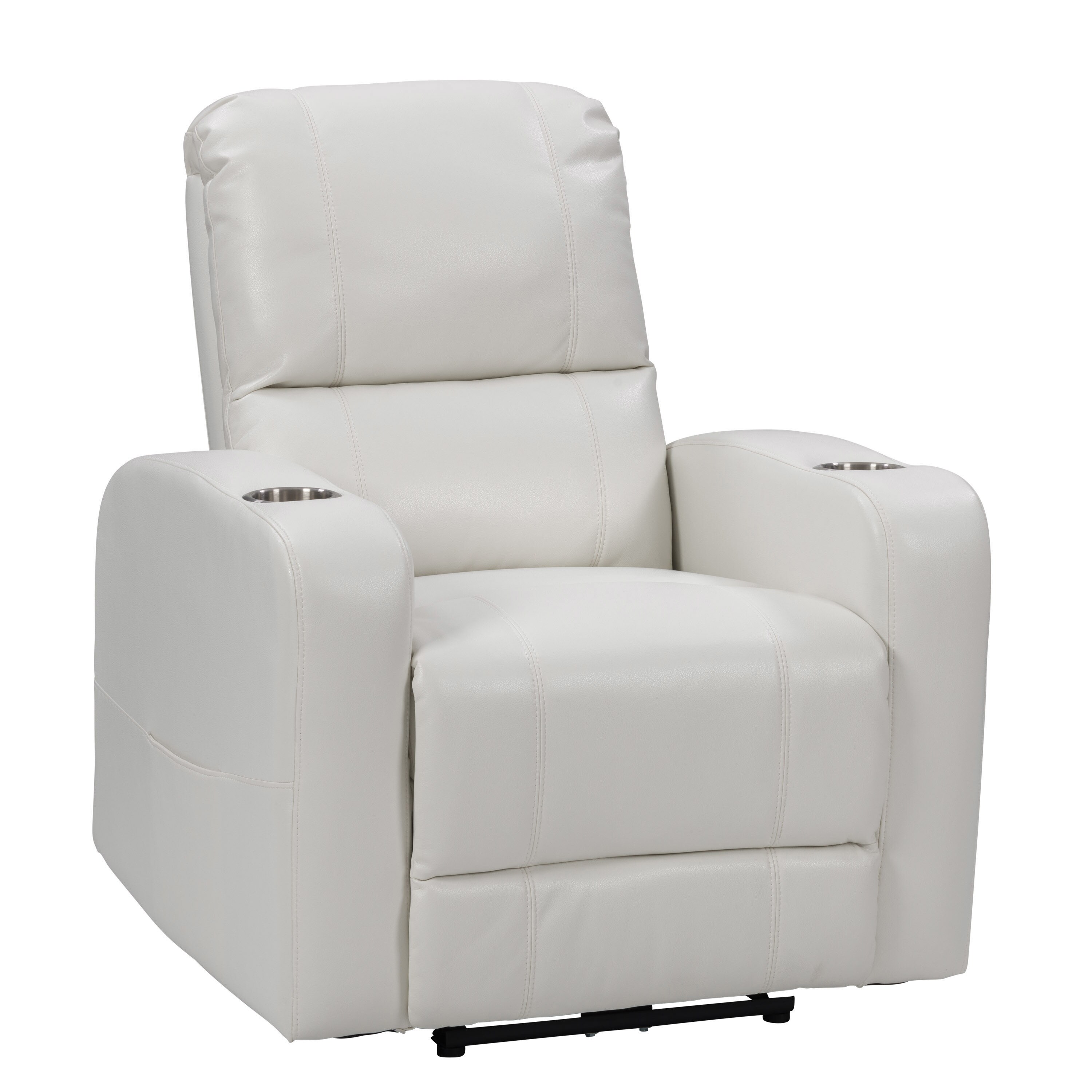 CorLiving Recliner Chair with Extending Foot Rest, Light Grey