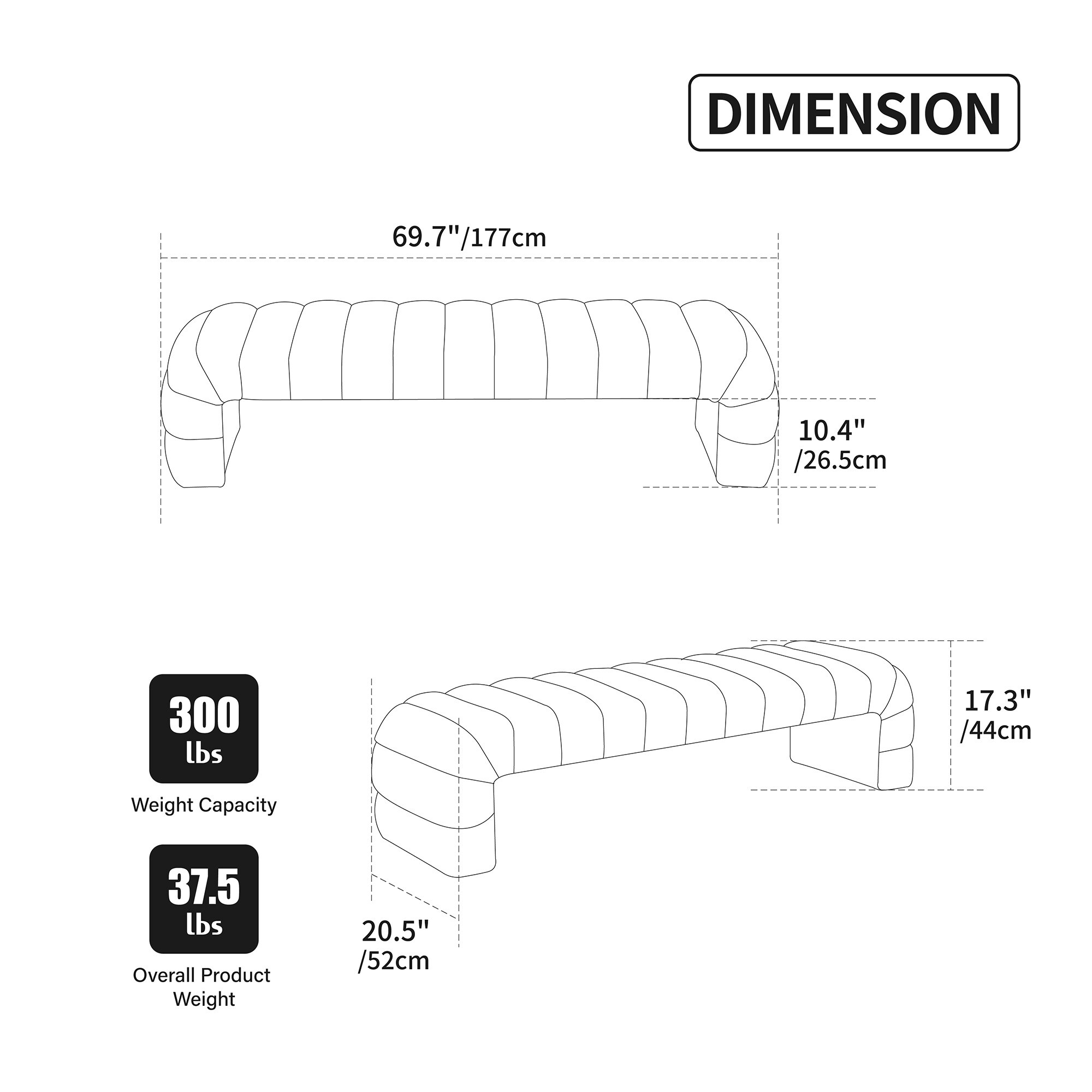 SINOFURN SYA330181WT bench - View #8