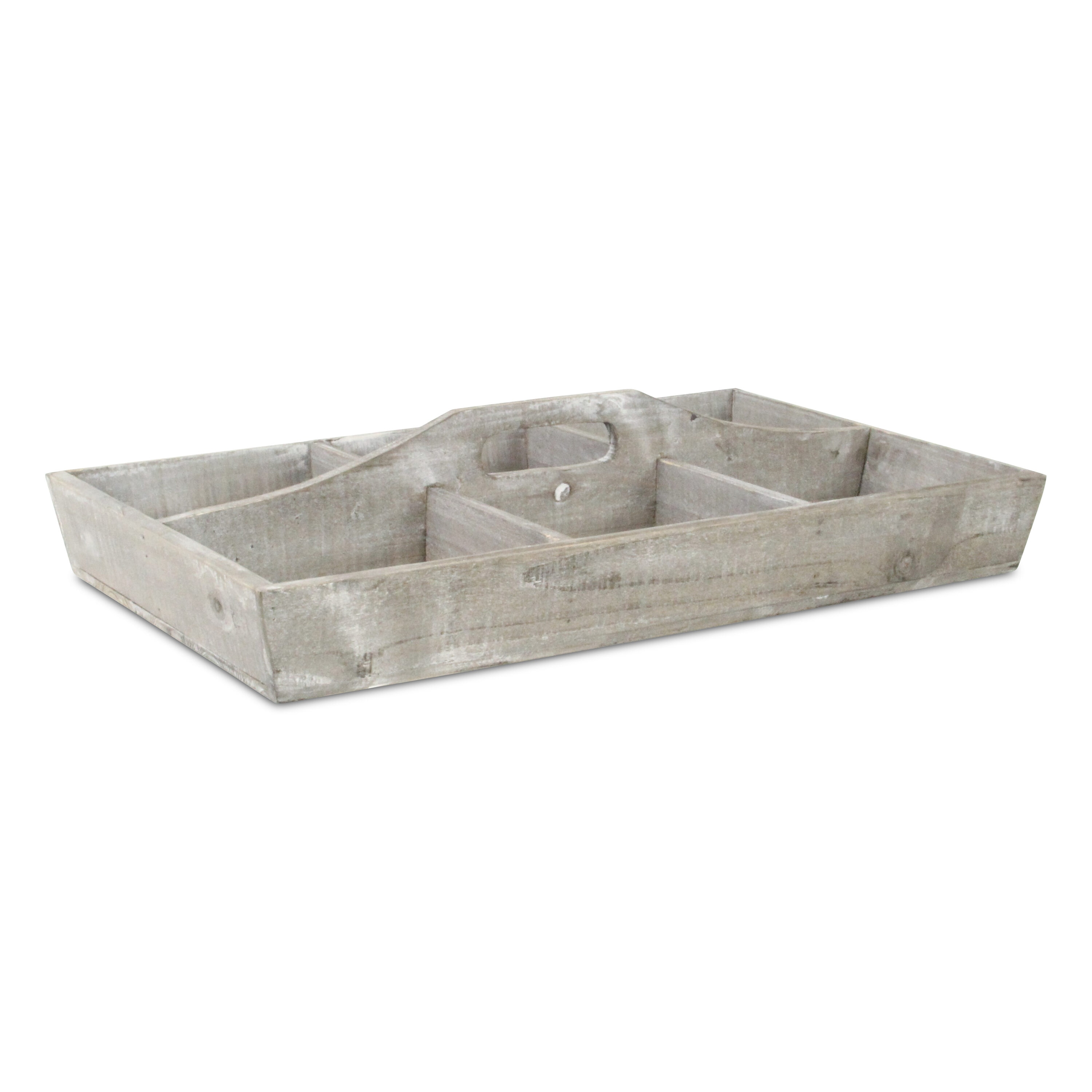 Cheung's 4953GW Trays and Caddies 13-in x 21-in Gray 6 Divided Rectangle Serving Caddy