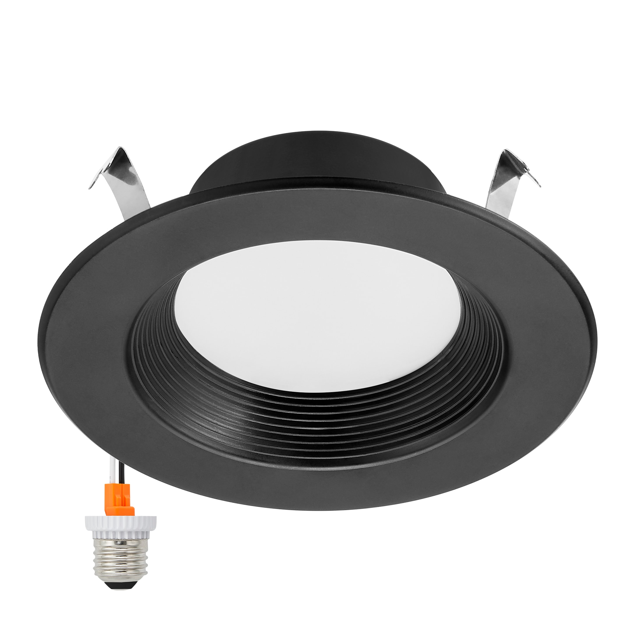 Maxxima 4-in Switchable Round Dimmable LED Damp Rated Recessed Downlight
