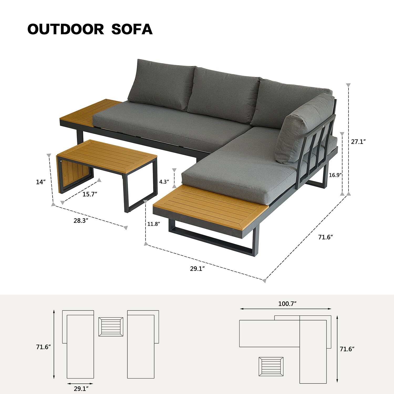 Bybafun YB7900002 Patio-Sofas-Daybeds - View #3