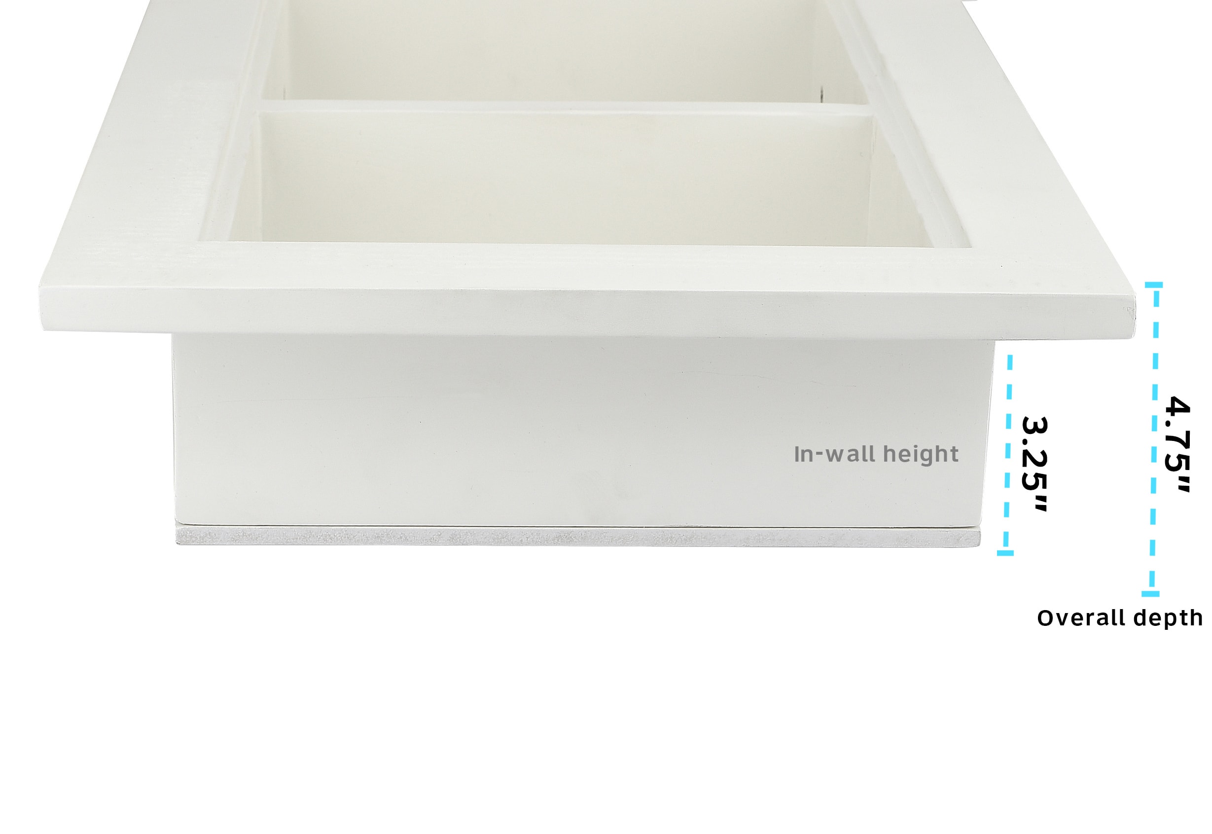 White Slatted Bathroom Wall Shelf - AEWholesale