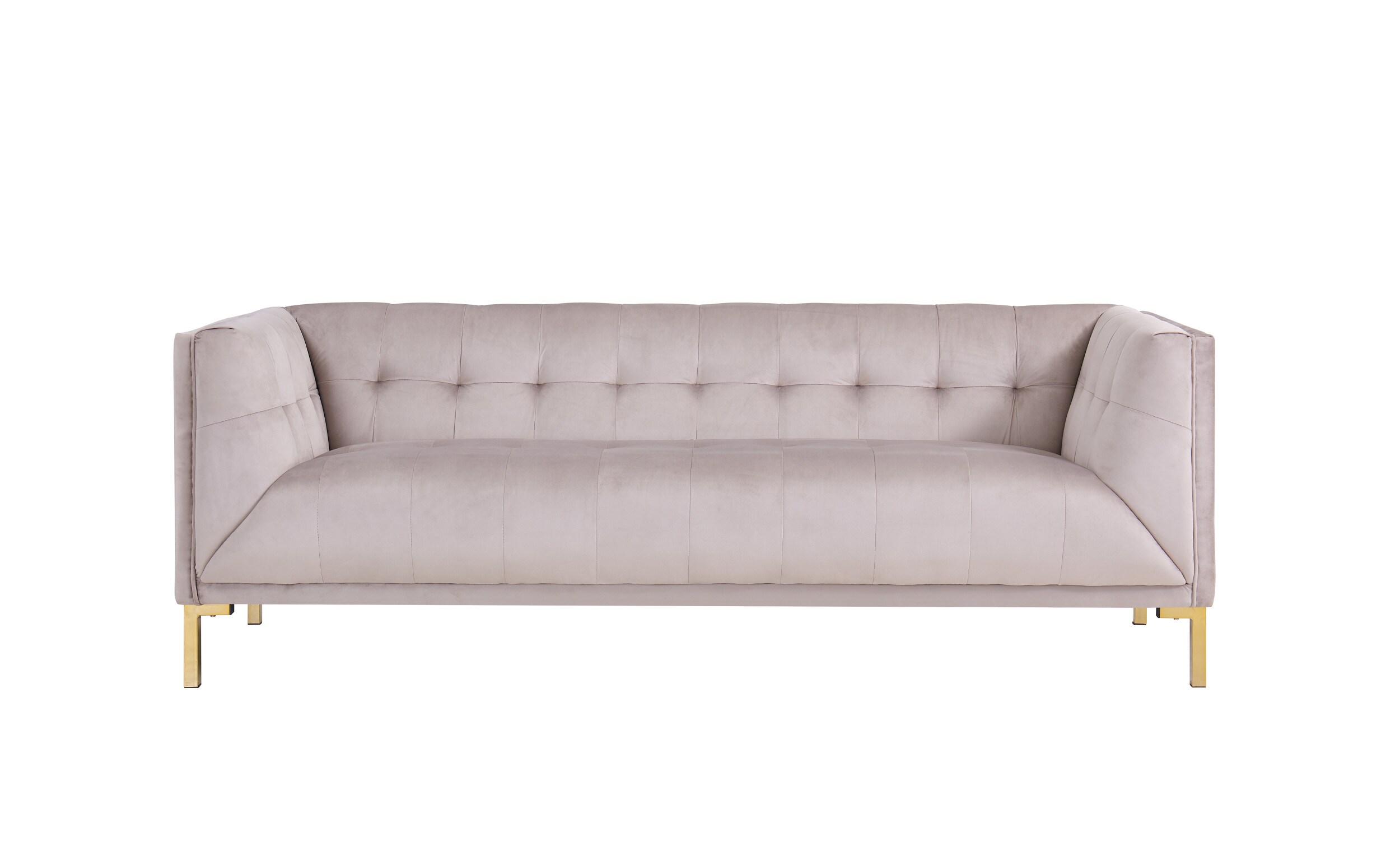 Azalea Velvet 3 Seater Sofa In Baby Pink Colour