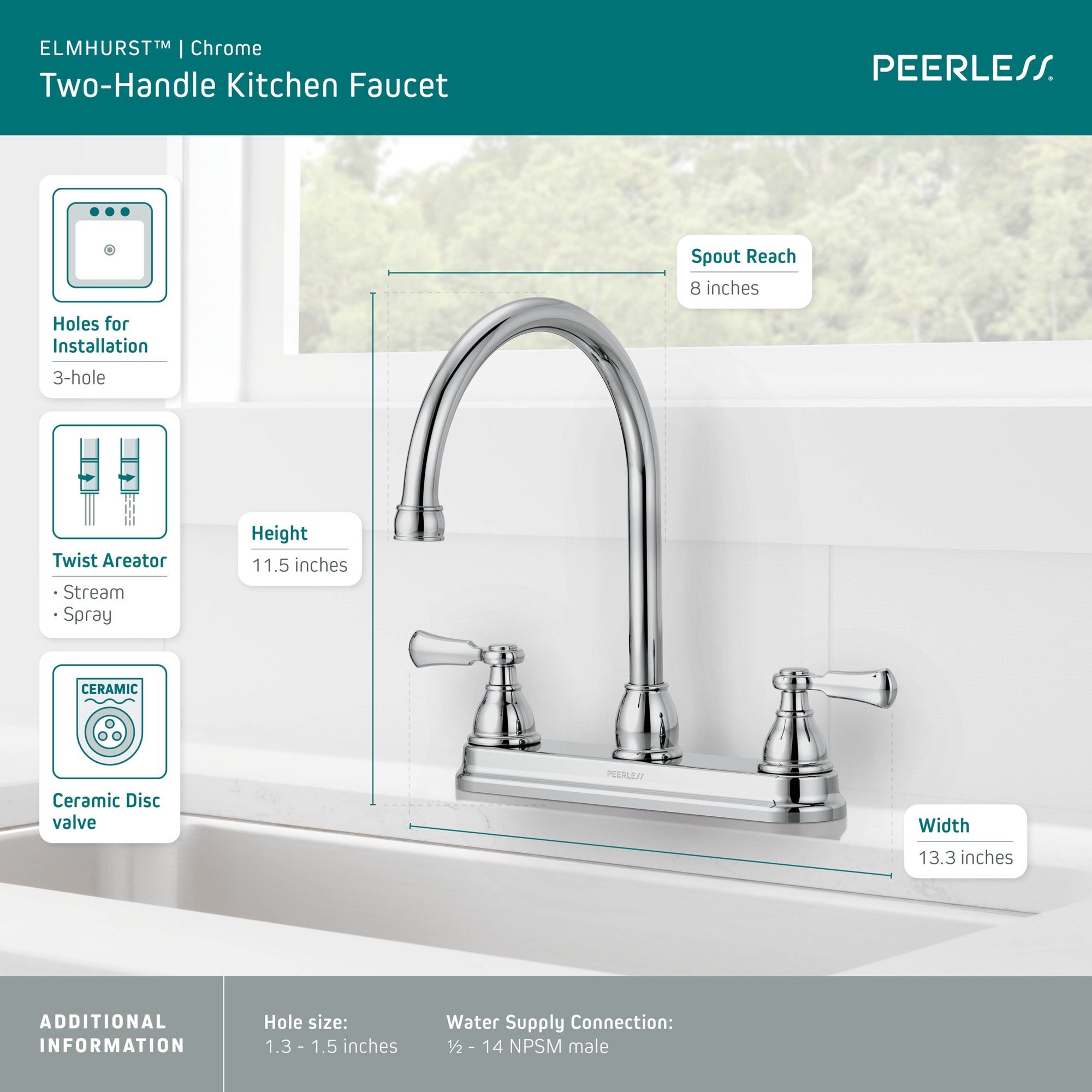 Peerless P2965LF Kitchen-Faucets - View #3