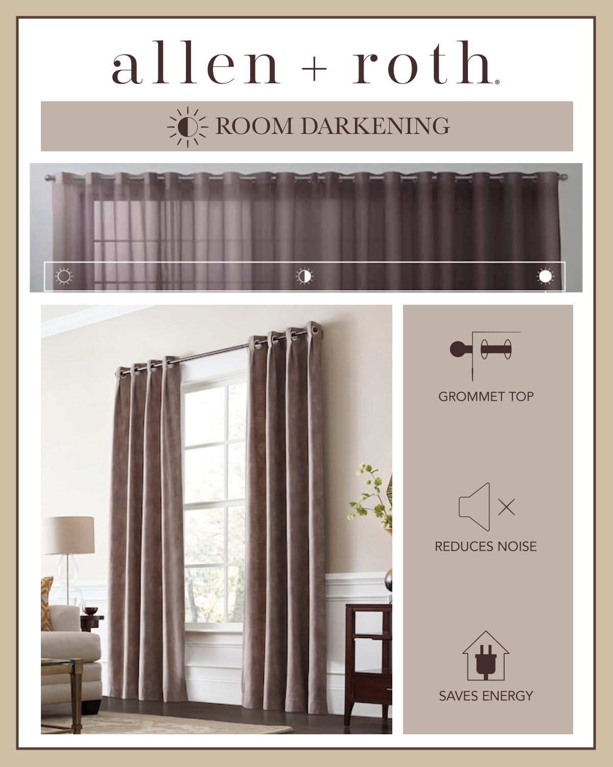 allen + roth X72628184ZBG curtains - View #6
