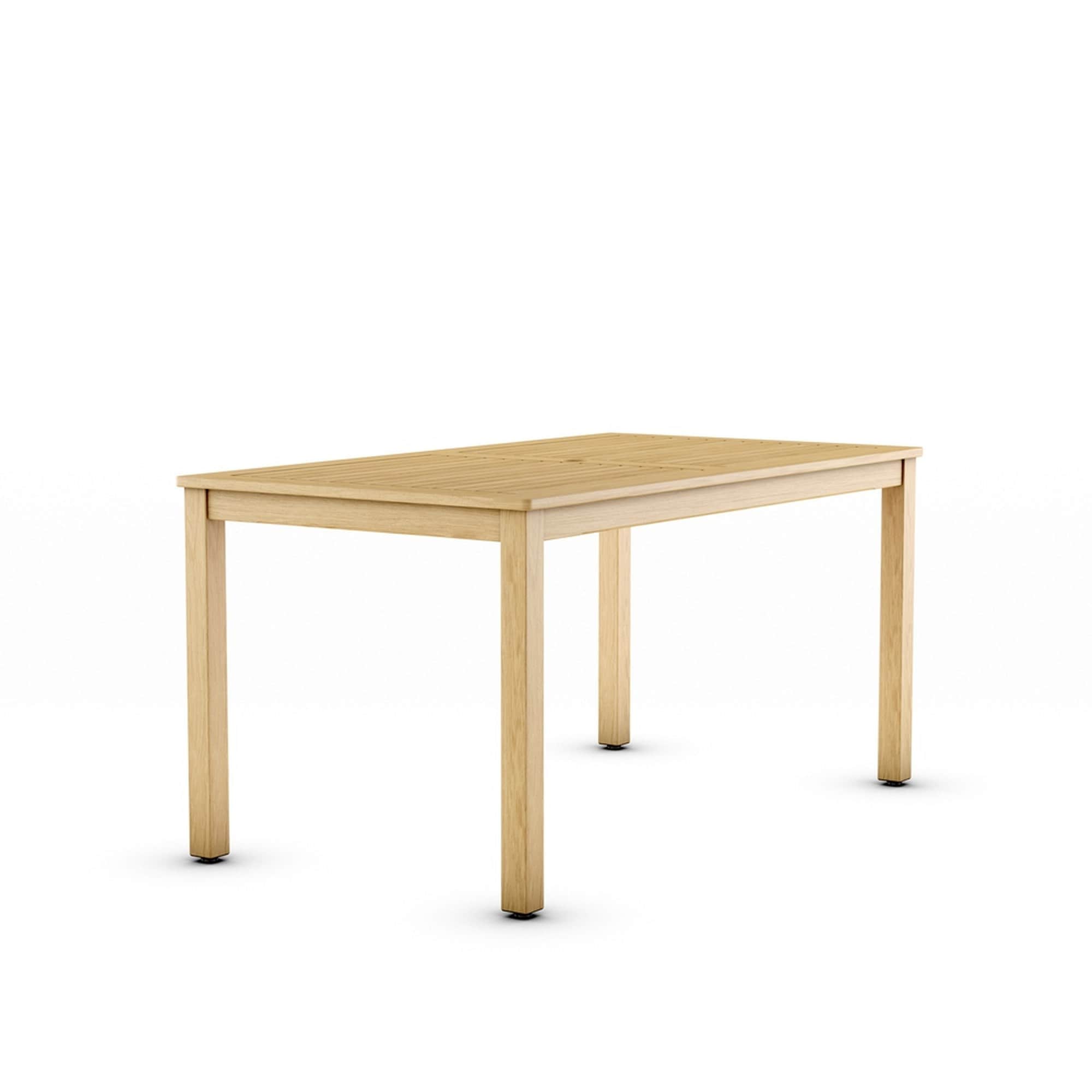International Home IH-ENORLAN-1 Amazonia Patio Dining Table Rectangle Outdoor Dining Table 32-in W x 60-in L with Umbrella Hole