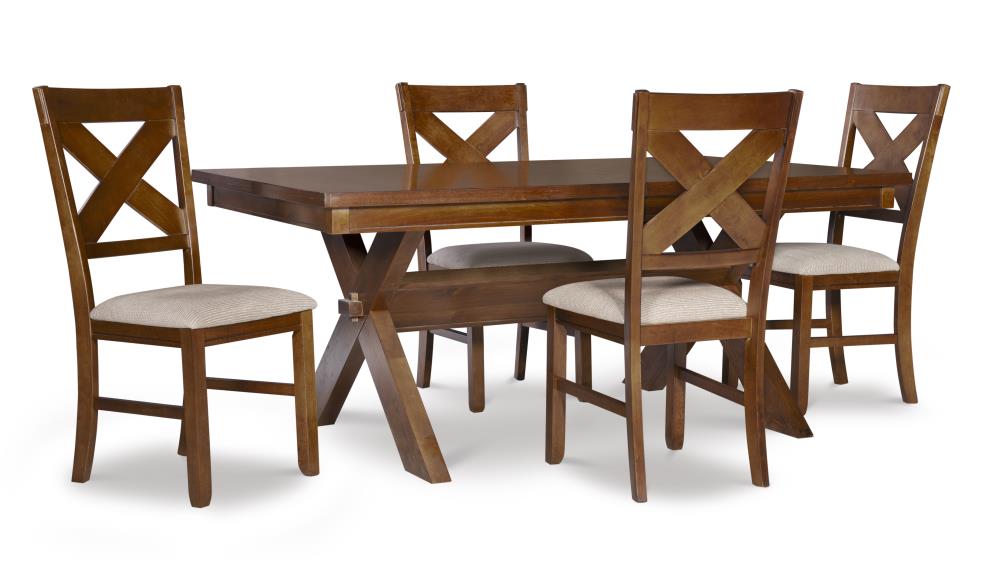 Powell 713-417M1 Kraven Dark Hazelnut Traditional Dining Room Set with Rectangular Table (Seats 4)
