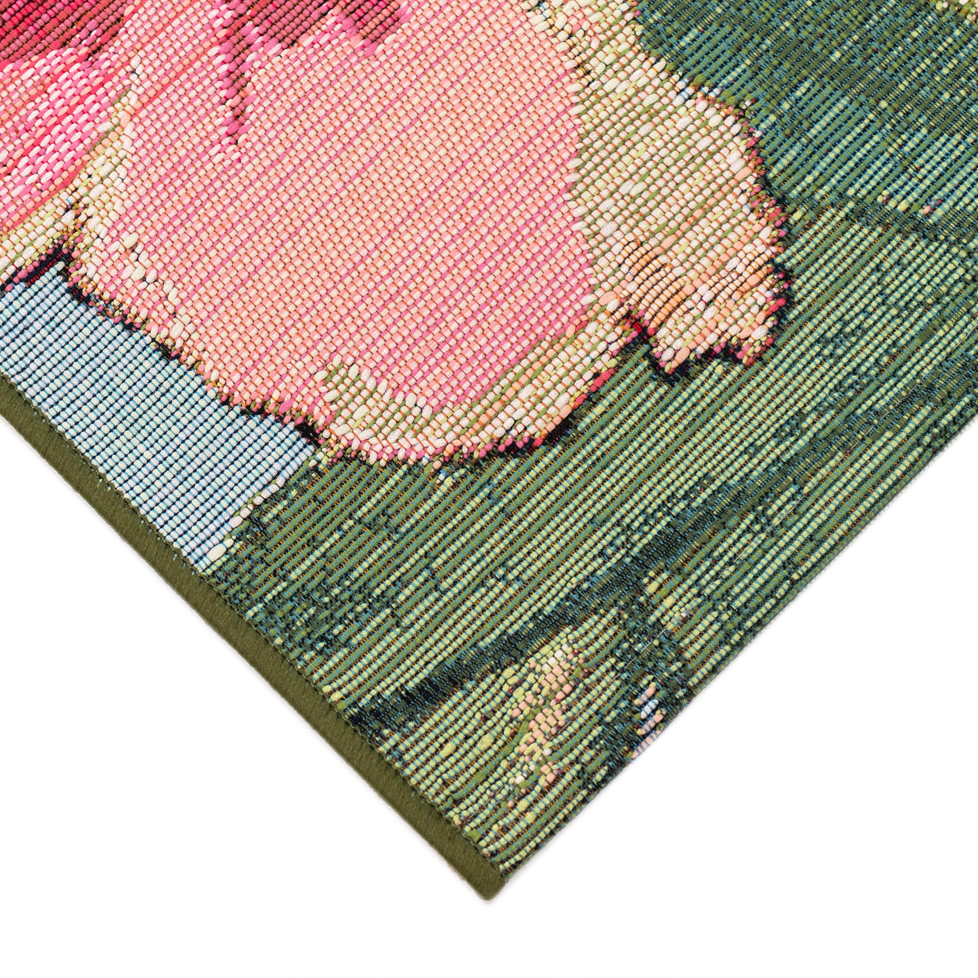 Tropical Leaves & Leopard Print 8' x 10' Indoor/Outdoor Rug