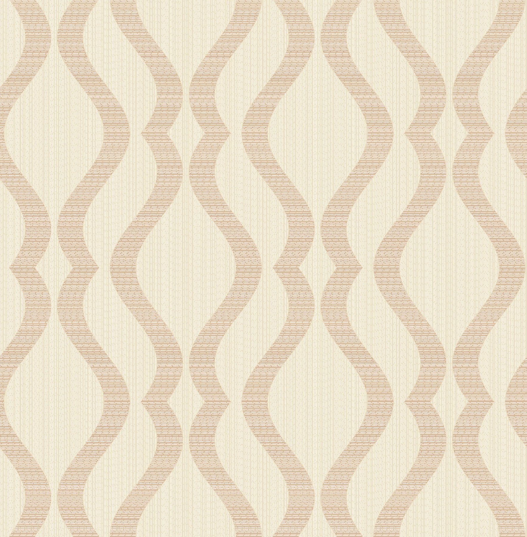 Advantage 2834-25065 Metallic 56.4-Sq. Feet Rose Gold Non-woven Geometric Unpasted Wallpaper