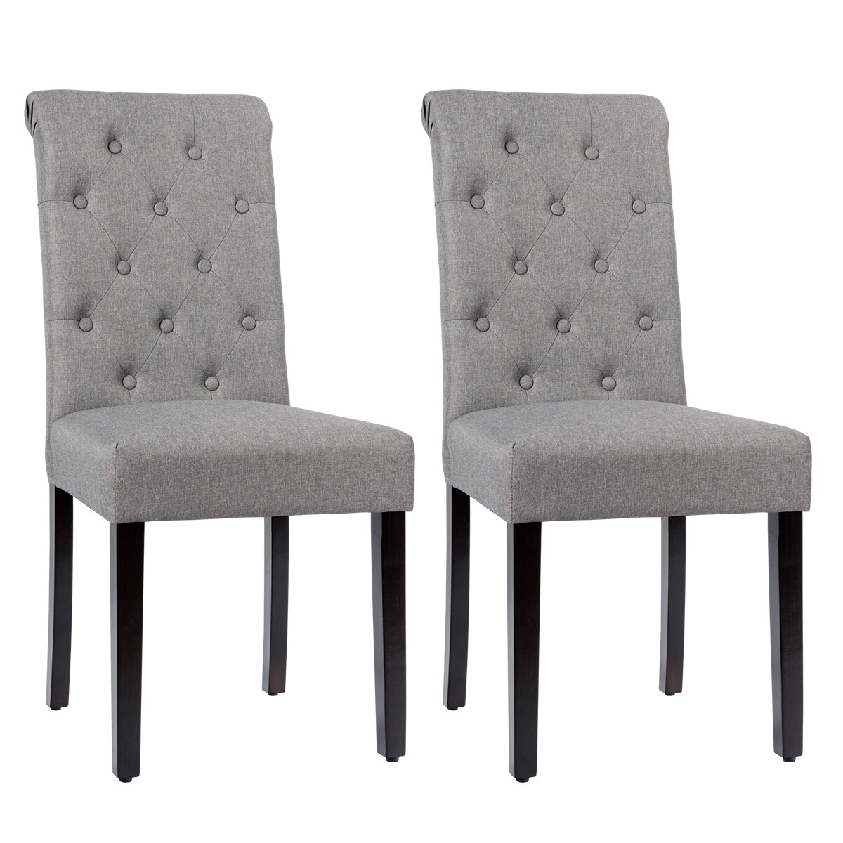 Sumyeg HM-W21222748 Set of 2 Modern Dining Chairs with Backrest Contemporary/Modern Dining Side Chair (Metal Frame)