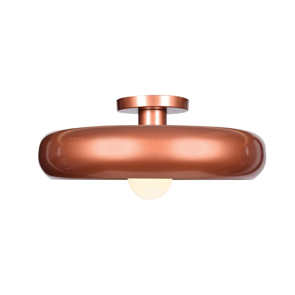 Access Lighting 23880LEDDLP-CP/GLD Bistro 1-Light 15.75-in Copper and Gold Indoor/Outdoor LED Flush Mount Light