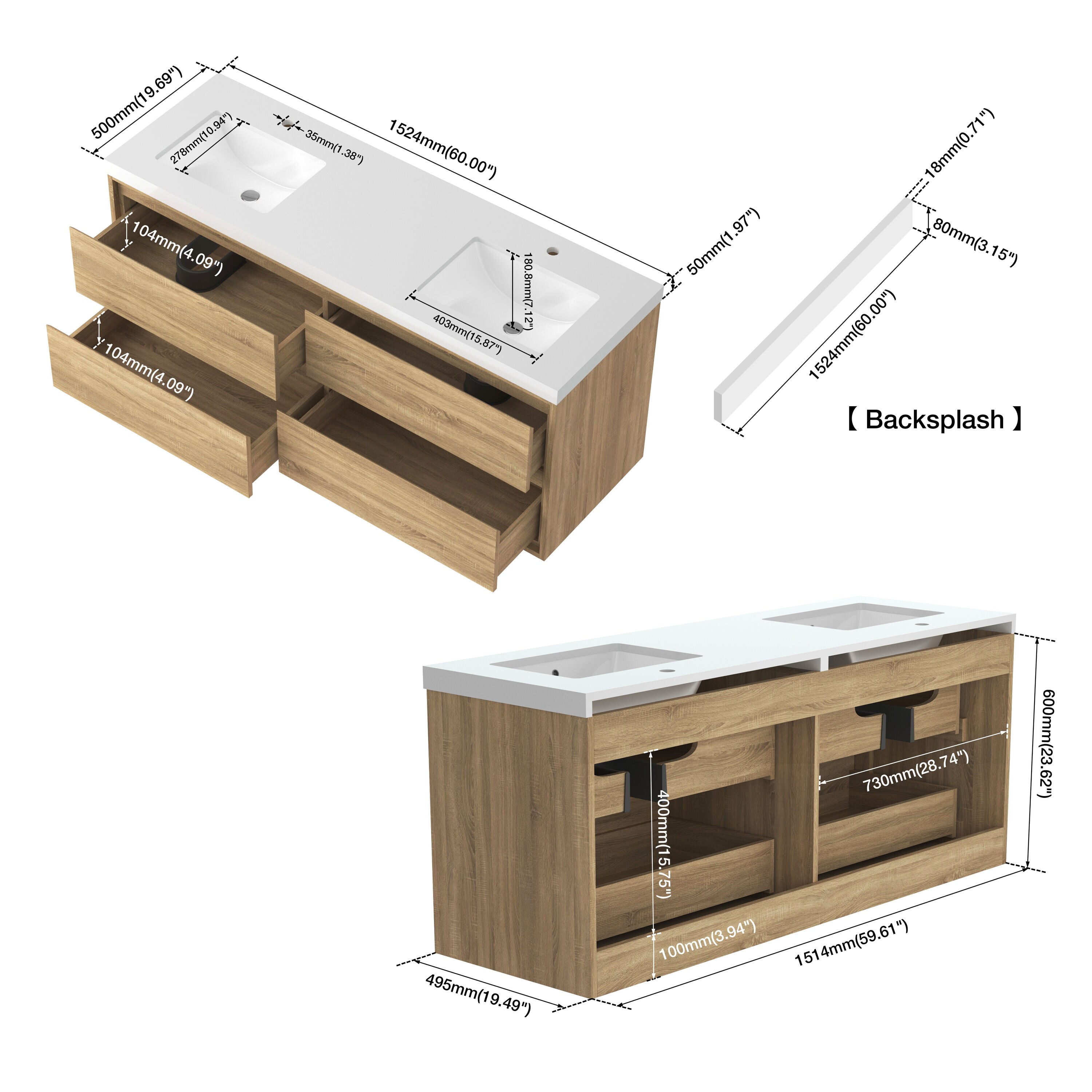 CALVON WMVTY0160 Bath-Vanity-Combo - View #6