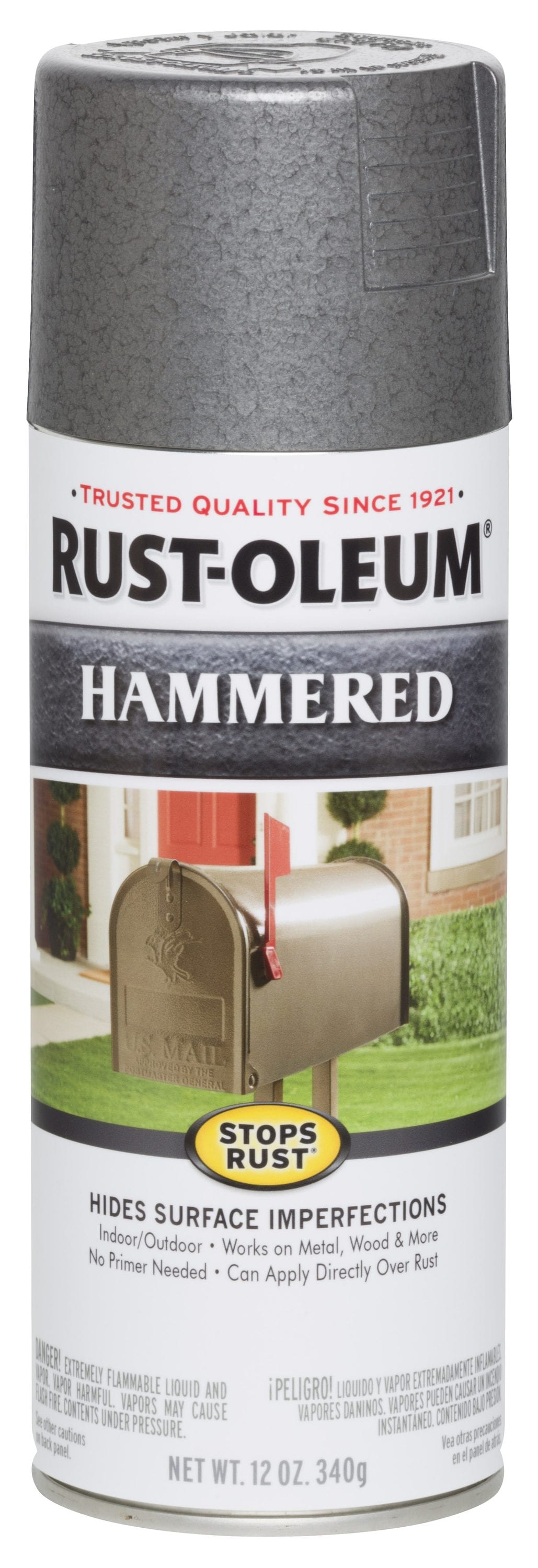 Rust-Oleum Stops Rust Gloss Gray Hammered Spray Paint (NET WT. 12-oz in the  Spray Paint department at
