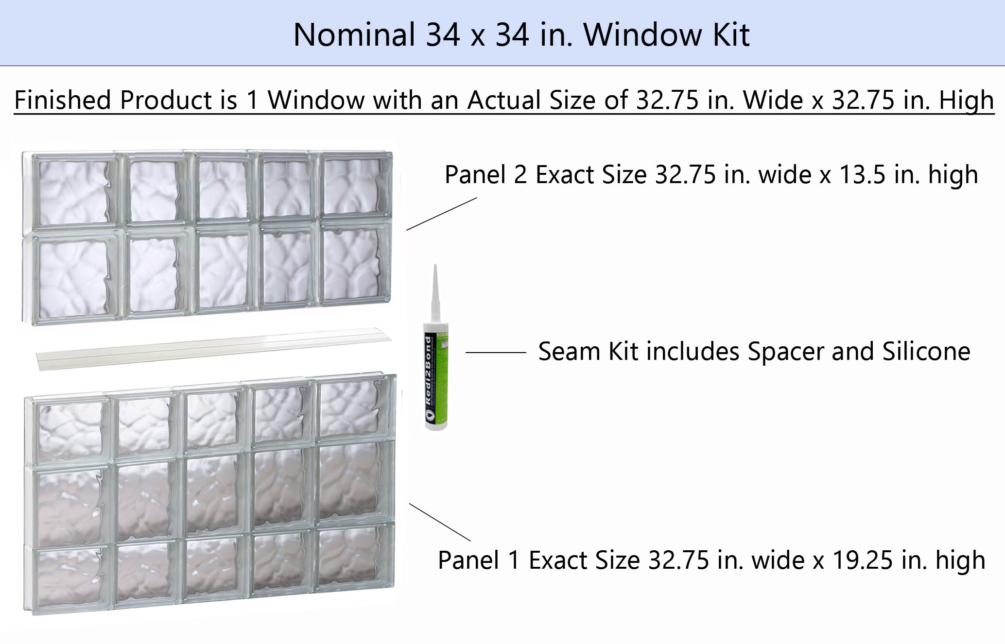 REDI2SET S3434DC Glass-Block-Windows - View #2