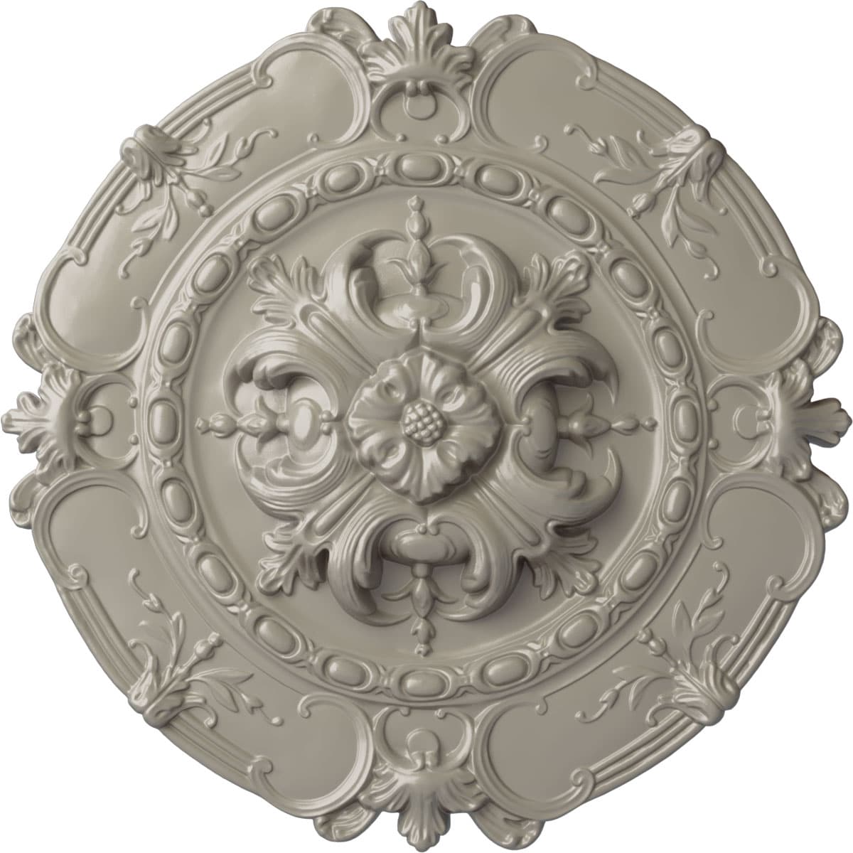 Ekena Millwork CM16SOPWS Southampton 16.5-in W x 16.5-in L Painted Pearl White Polyurethane Whole Ceiling Medallion