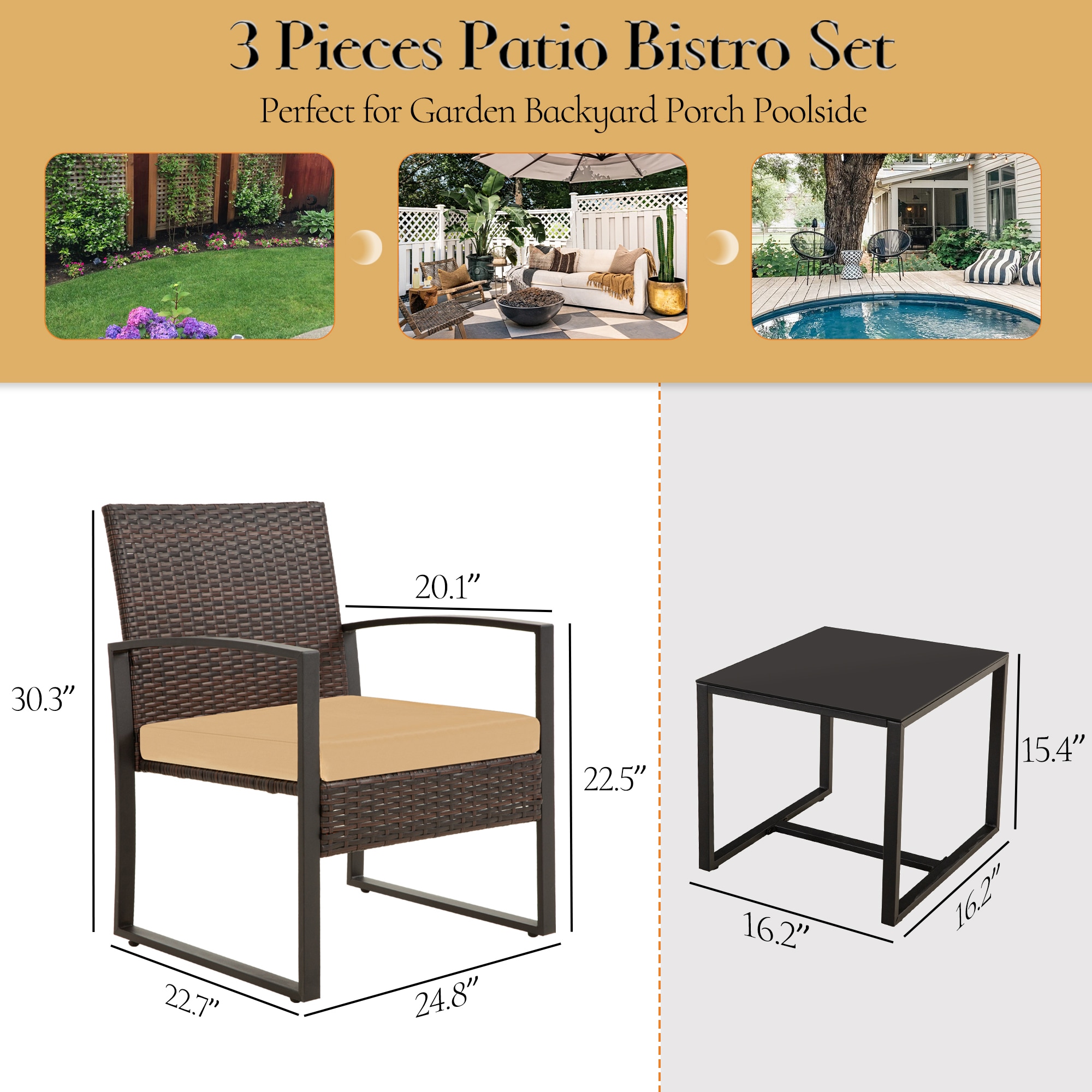 CASAINC CA-BEE-3351 Patio-Conversation-Sets - View #3
