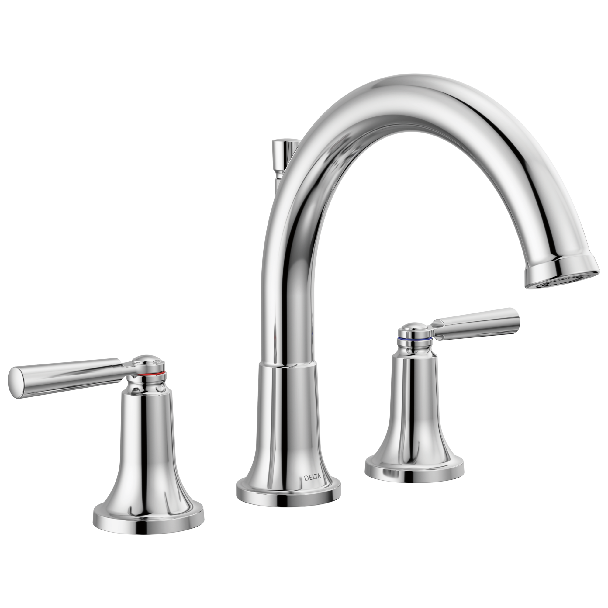 Delta T2735 Saylor Chrome 2-handle Deck-mount Roman Mid-arc Bathtub Faucet