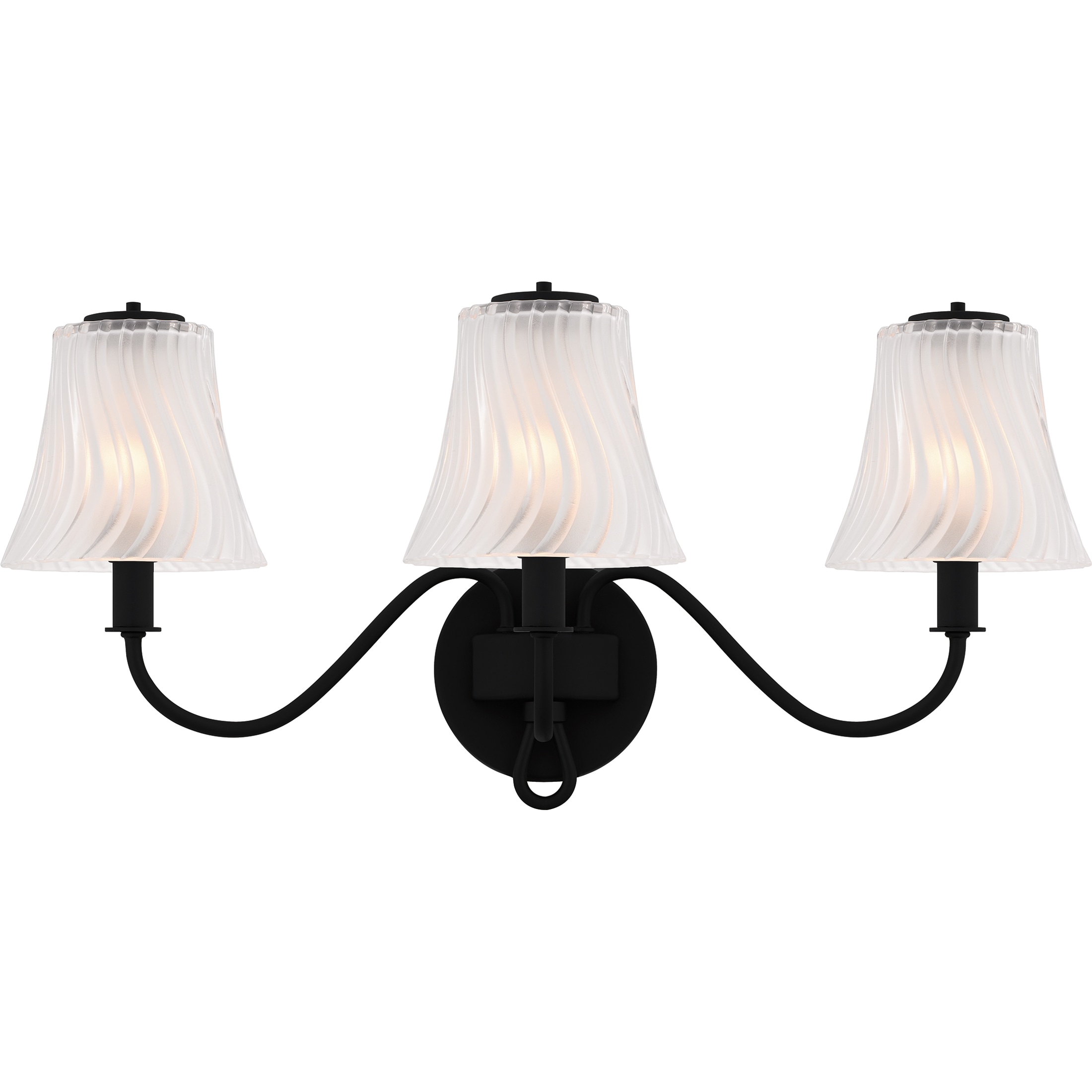 Quoizel McKinney 23-in 3 Light Matte Black Traditional Bathroom Vanity light