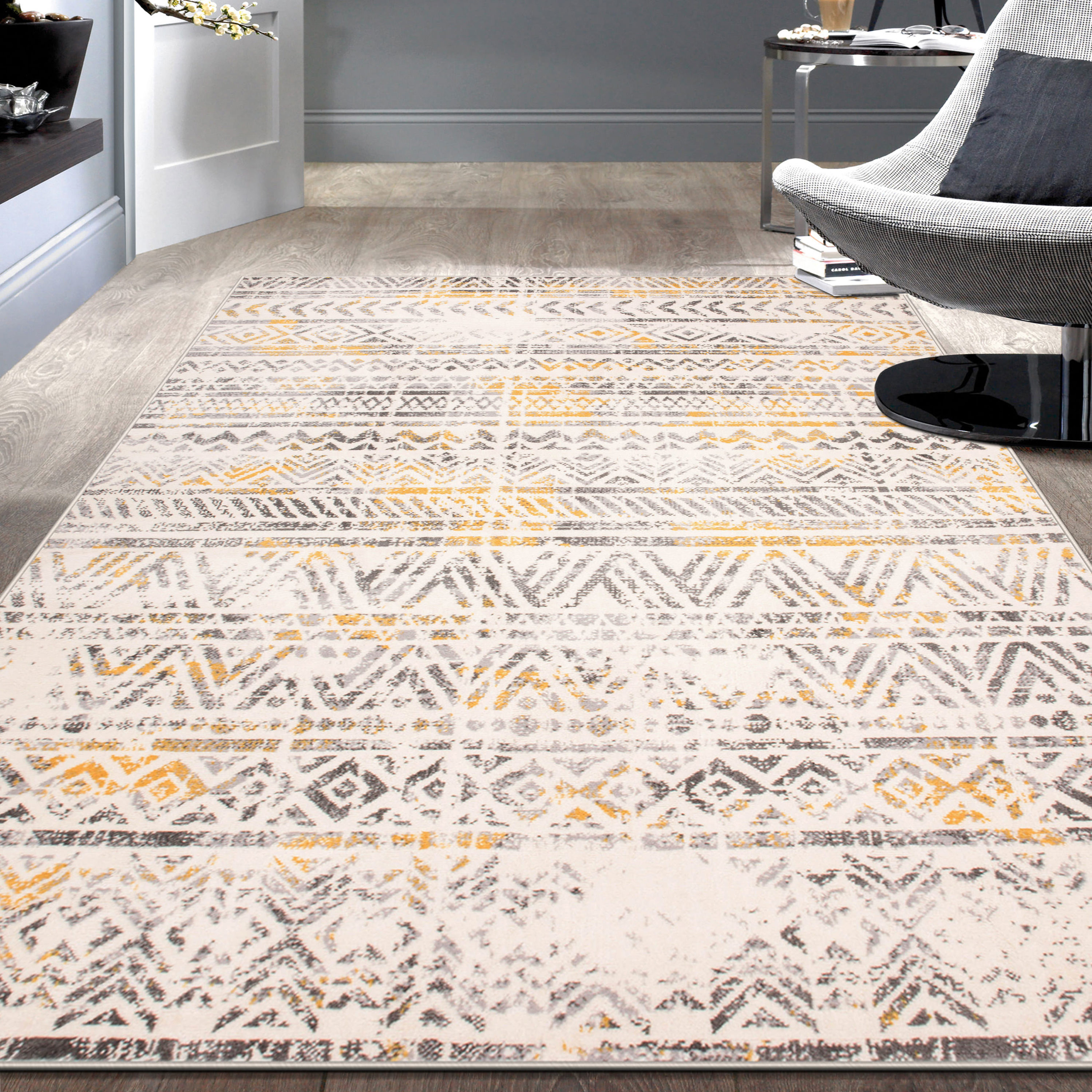 World Rug Gallery MON843YELLOW5X7 rugs - View #3