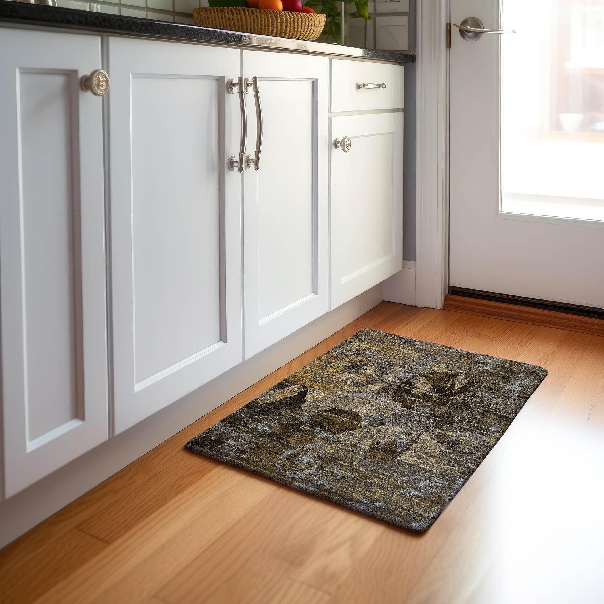 Addison Rugs AMF550OL8RO Mayfield AMF550OL 8 x 8 (ft) Loomed Polyester Olive Round Indoor Geometric Machine washable Area rug
