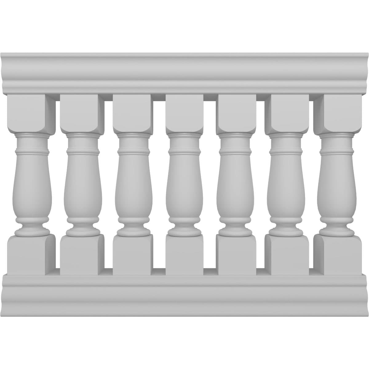 Ekena Millwork BALK38X048OXN FiberThane 4-Feet x 38-Inches Oxford Fiberglass Deck Rail Kit