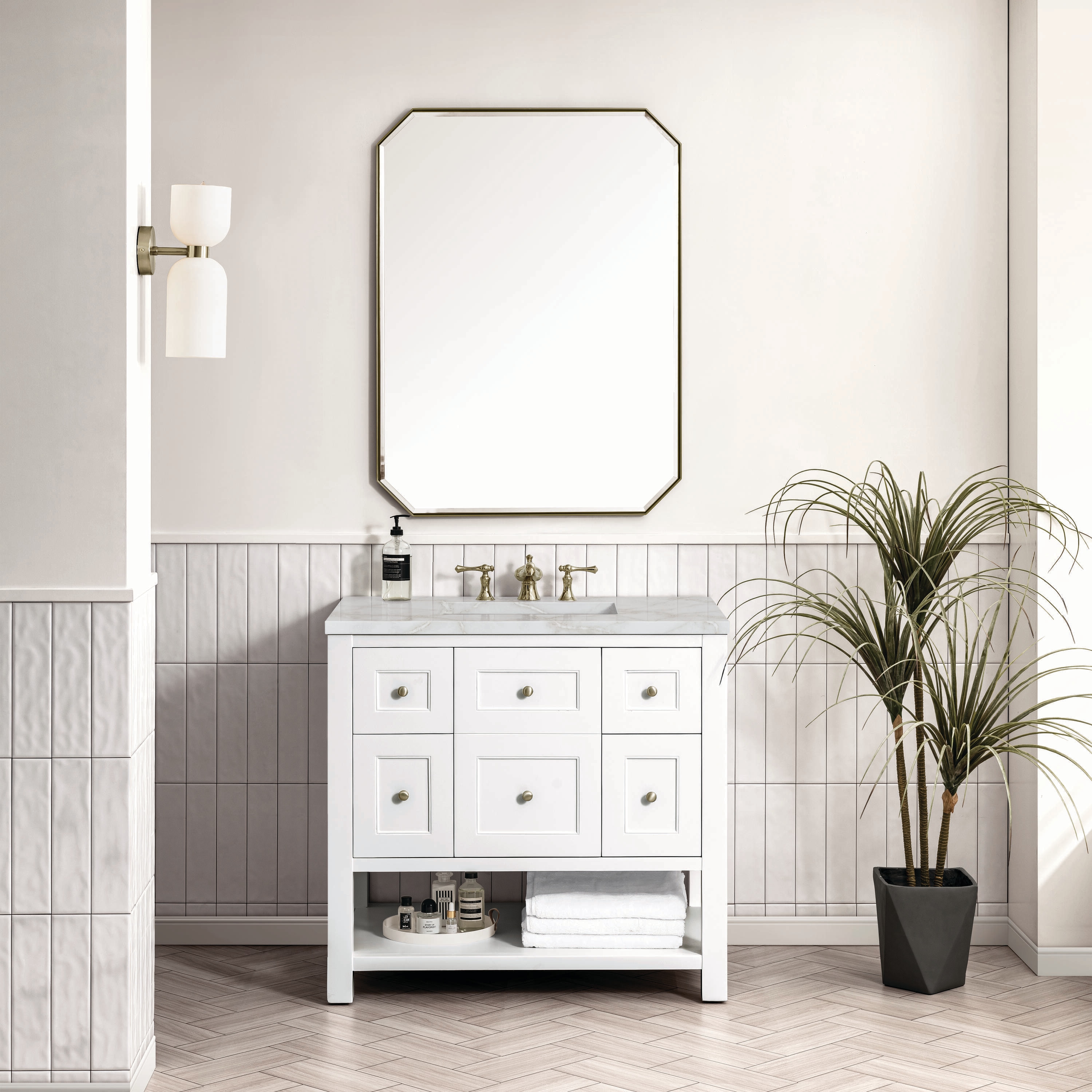 James Martin Vanities 330-V36-BW-3VSL Bath-Vanity-Combo - View #2