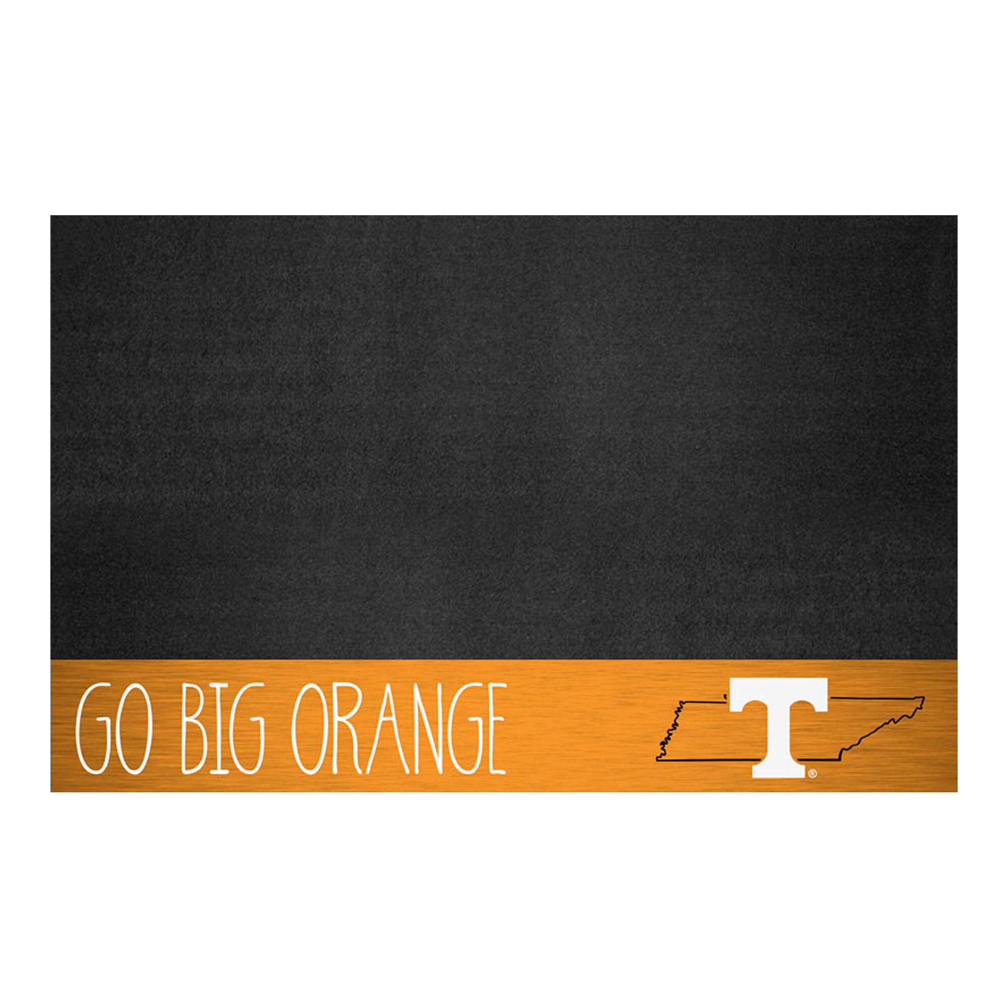 FANMATS 21218 Tennessee Volunteers Southern Style Grill Mat Black Vinyl Rectangular Grill Mat