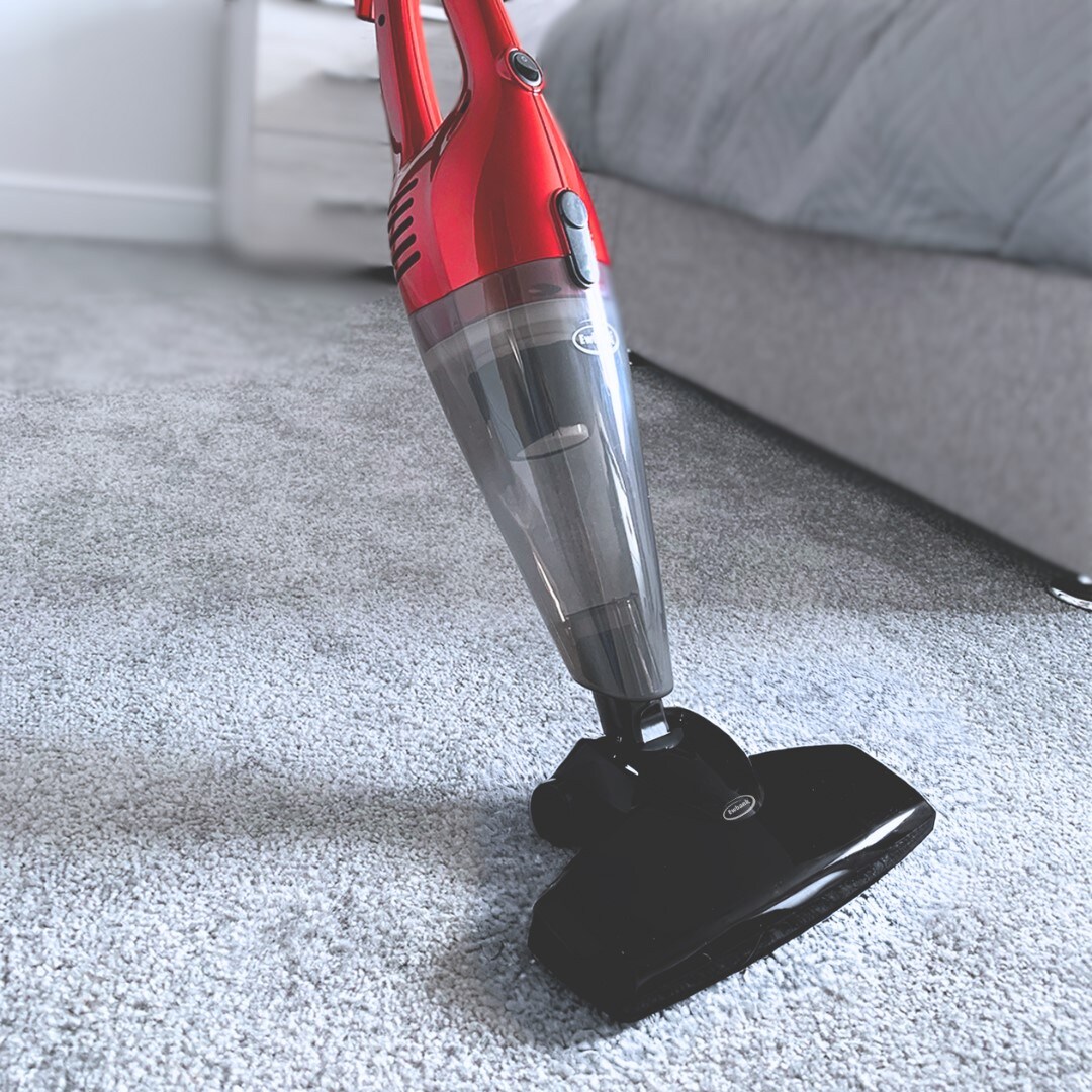 Red 2-in-1 Bagless Upright and Handheld Vacuum Cleaner