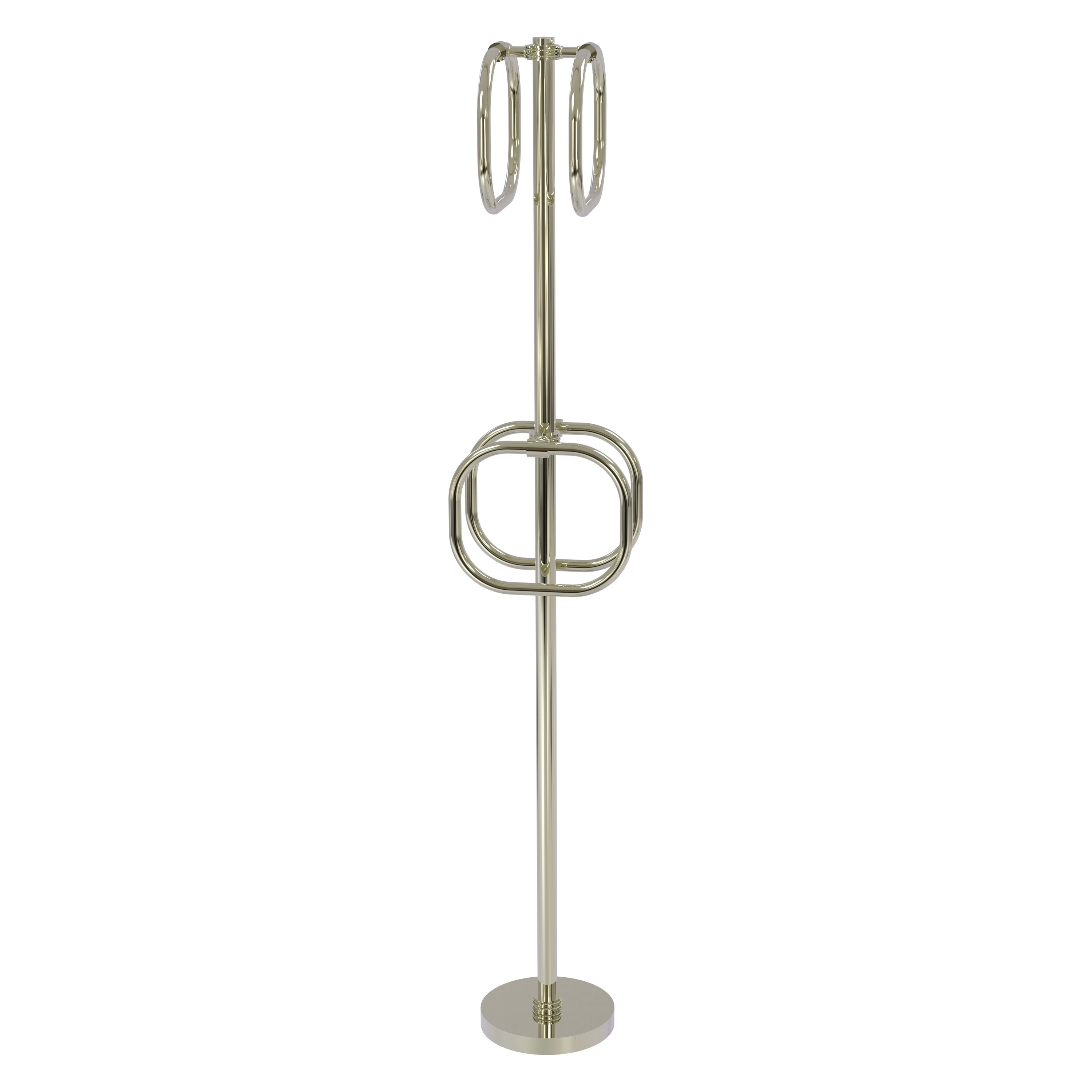 Allied Brass TS-40D-PNI Polished Nickel Freestanding floor Single Towel Ring