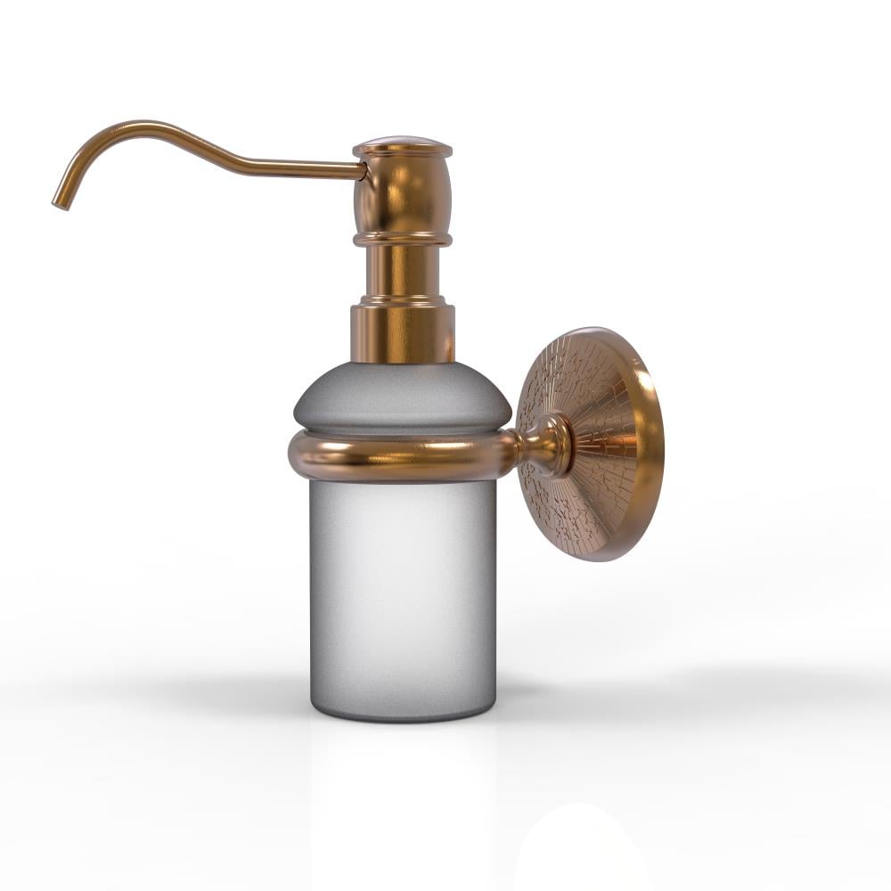 Allied Brass Monte Carlo Brushed Bronze 5 Oz Capacity Wall Mount Soap And Lotion Dispenser In 6604