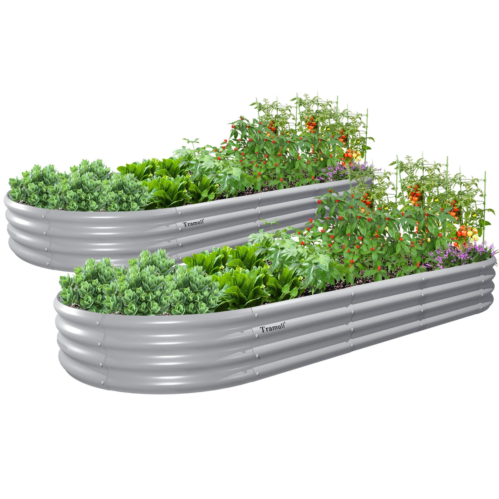 Wildaven MSHC2315 36-in W x 96-in L x 12-in H Silver Galvanized Metal Raised Garden Bed