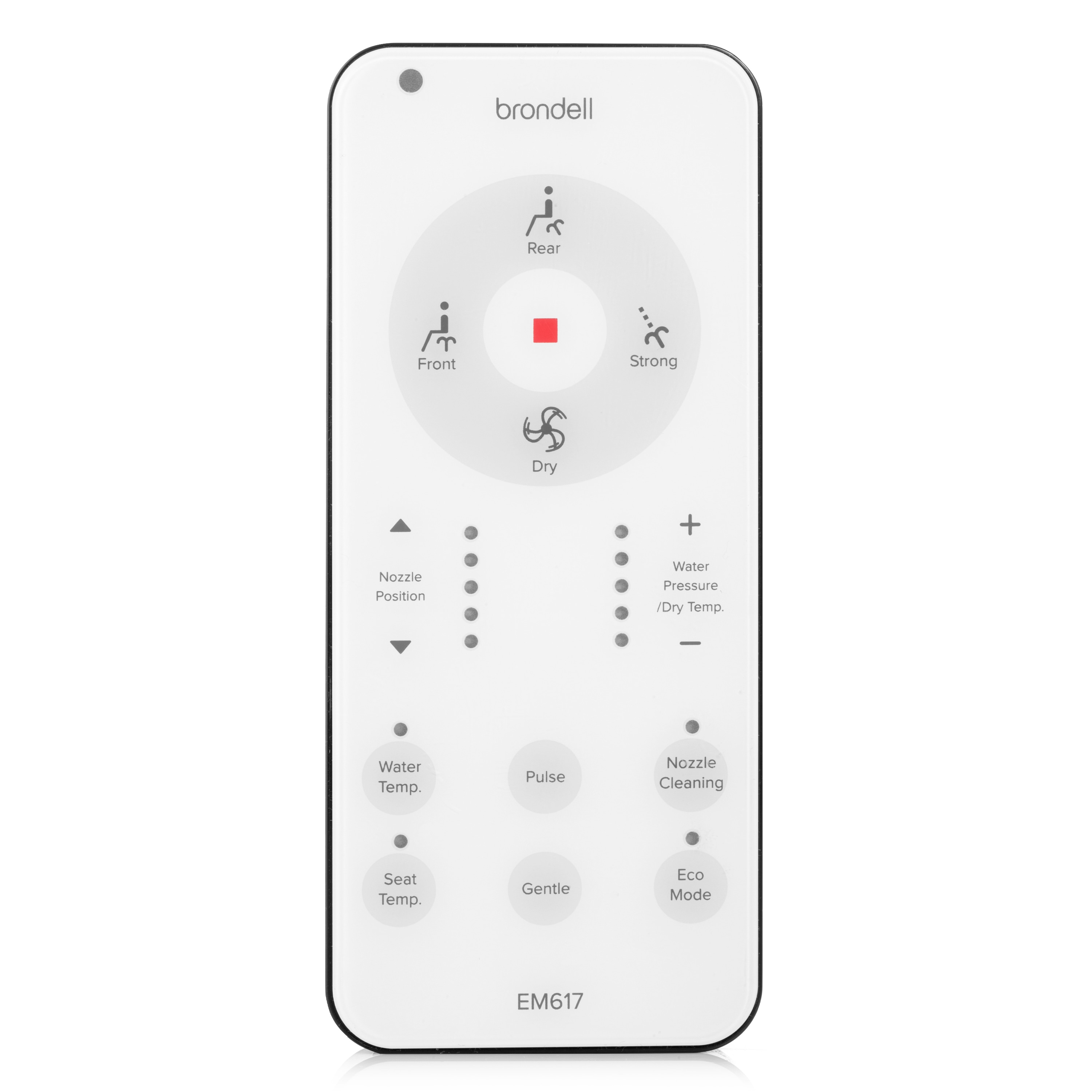 White Elongated Heated Bidet Toilet Seat with Remote Control