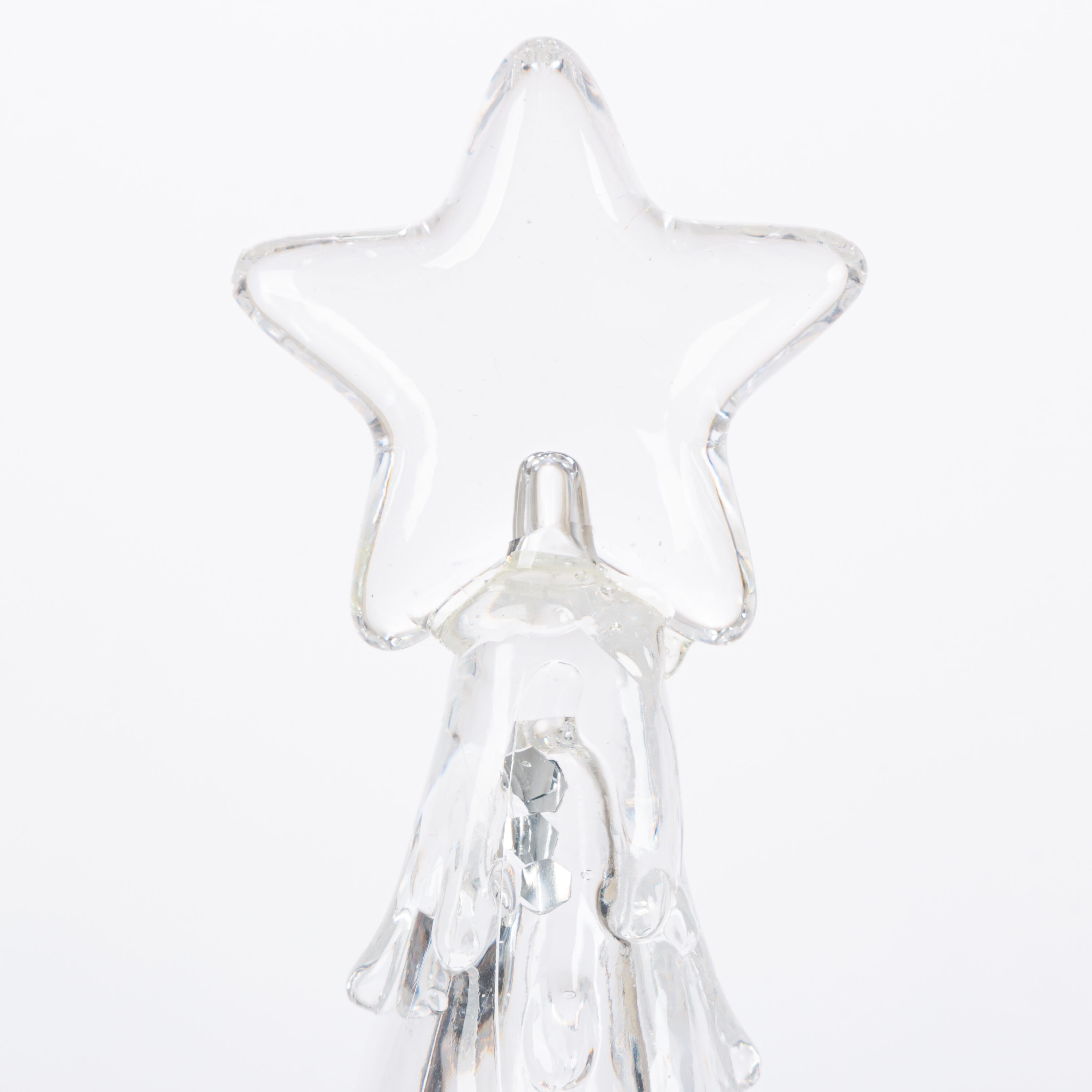 12.6" Clear Resin LED Spinning Water Globe Christmas Tree