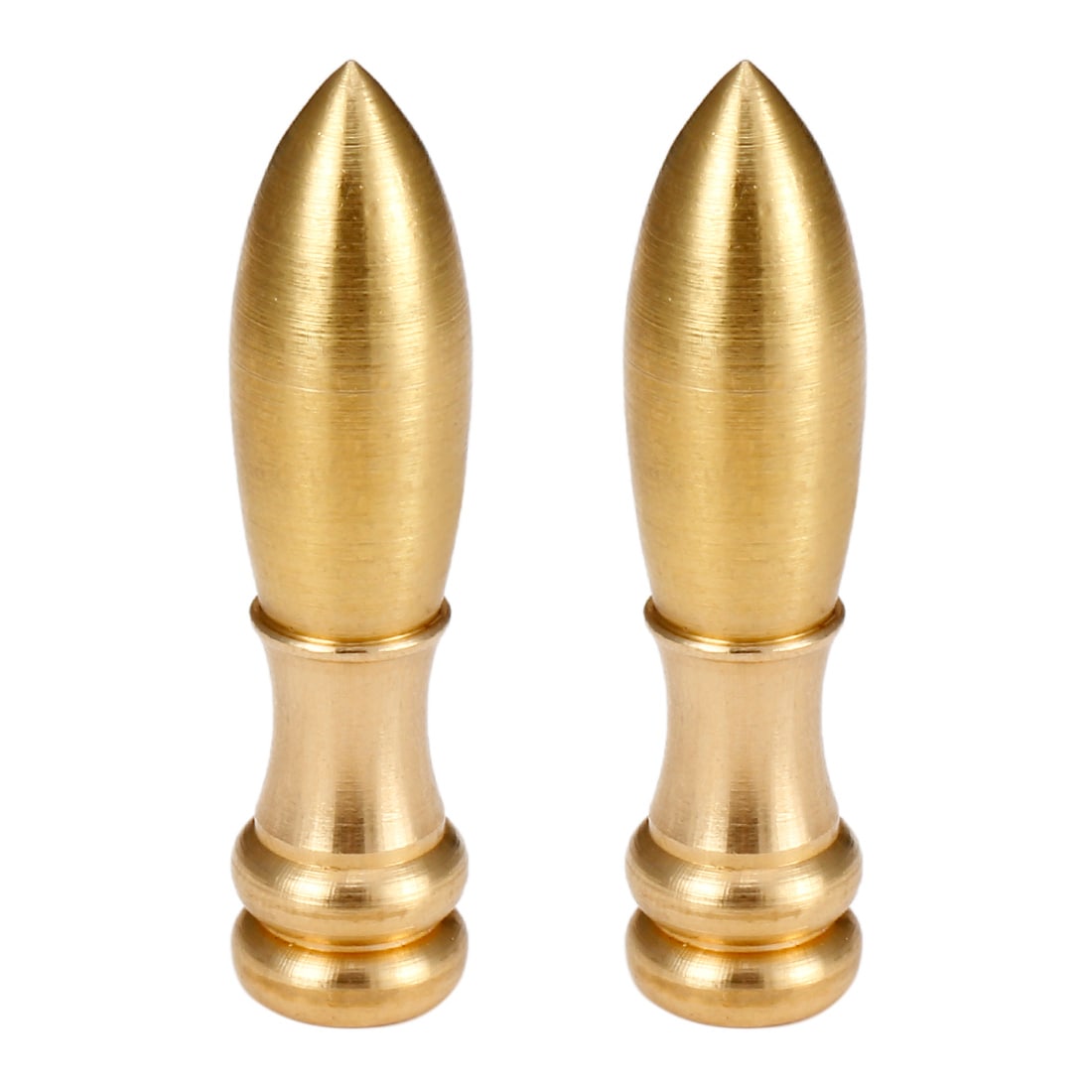 Unique Bargains 2pcs M6 Thread Solid Brass Knob Lamp Shade Finial Decoration Accessories 2 inch High
